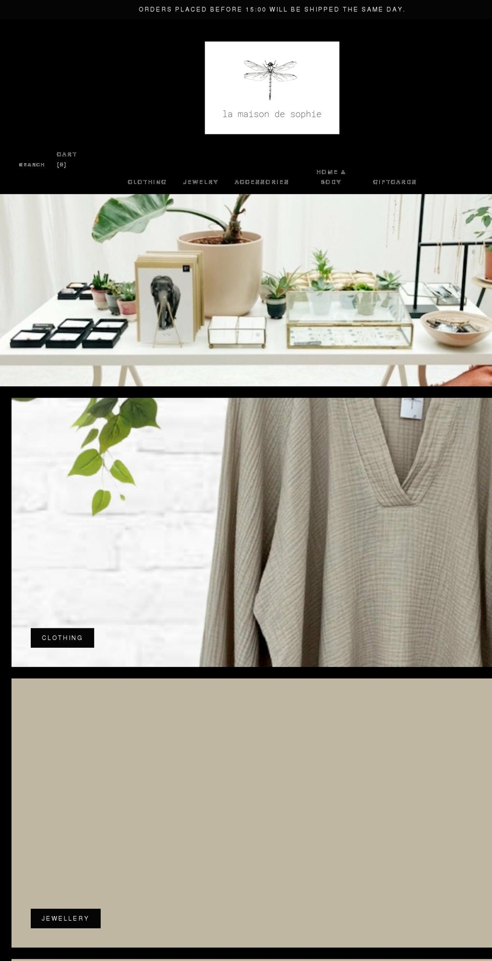 lamaisondesophie.amsterdam shopify website screenshot