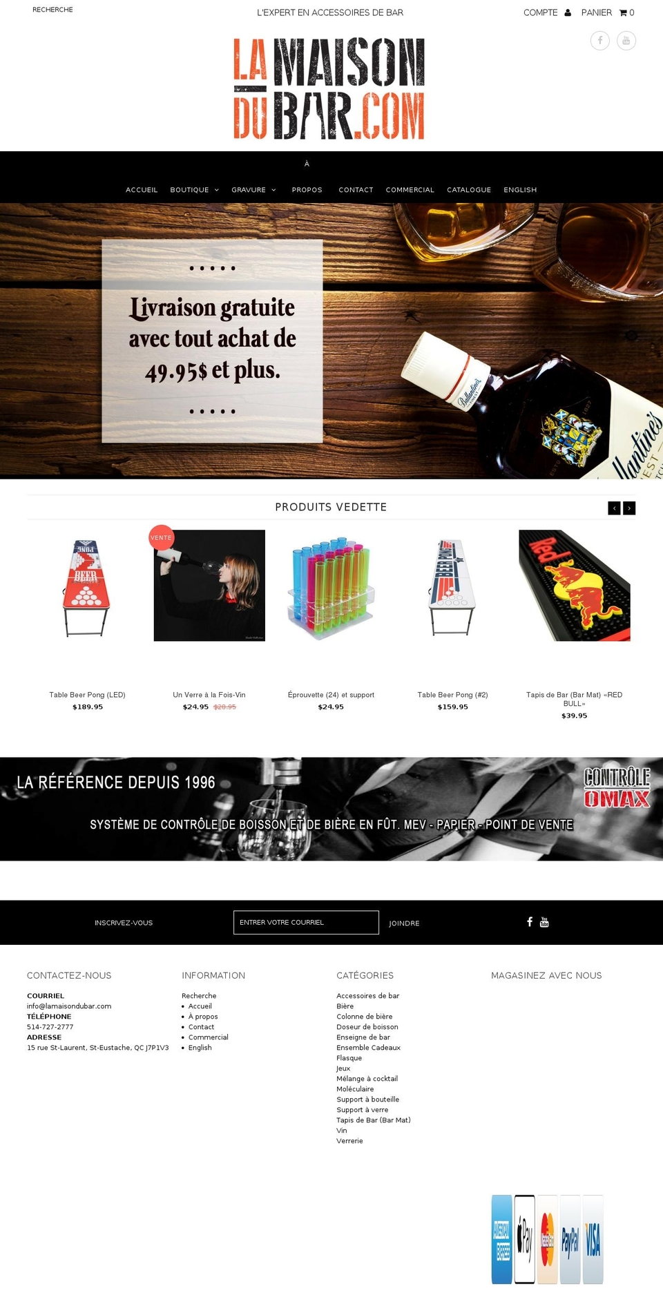 lamaisondubar.com shopify website screenshot