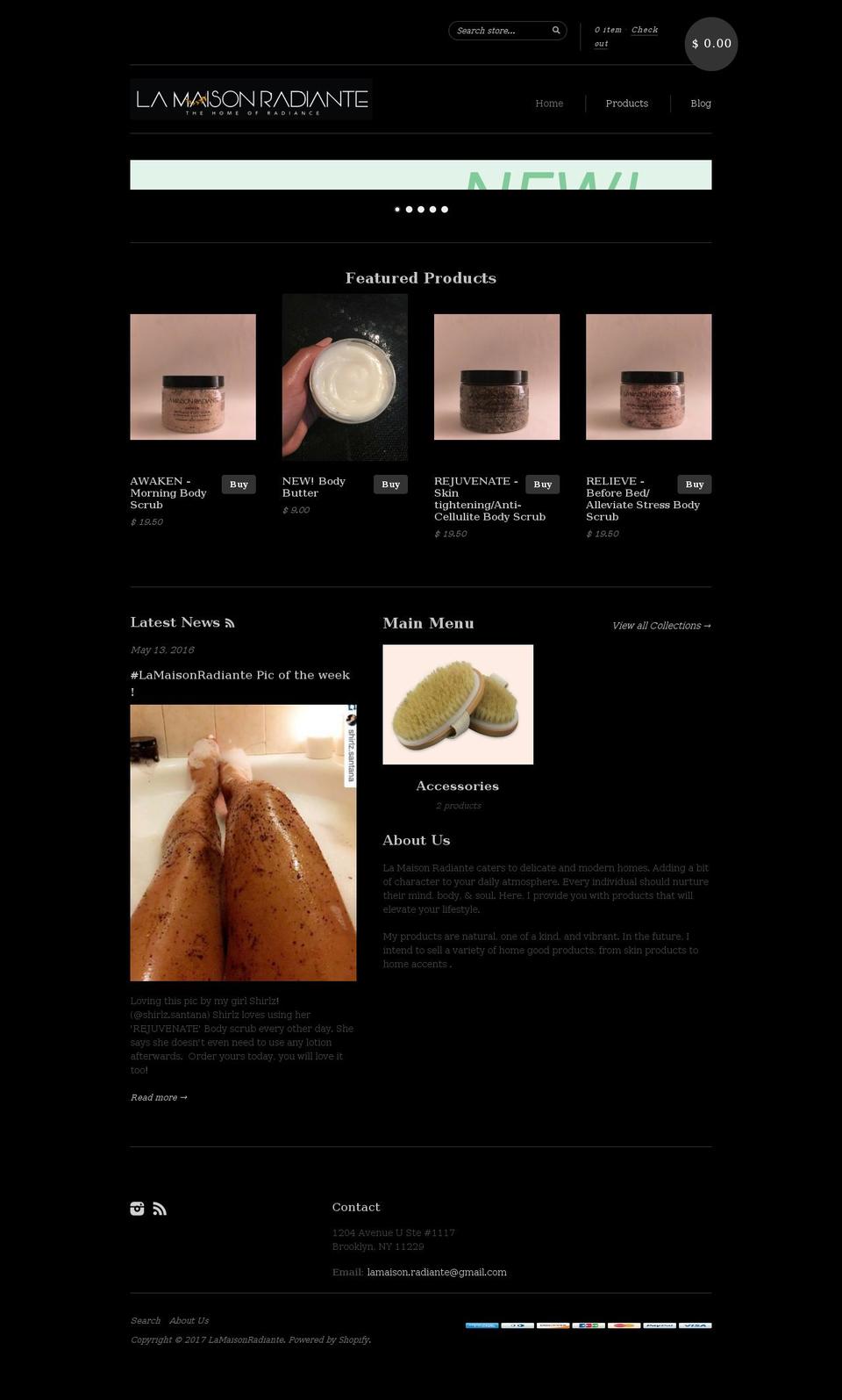 lamaisonradiante.com shopify website screenshot