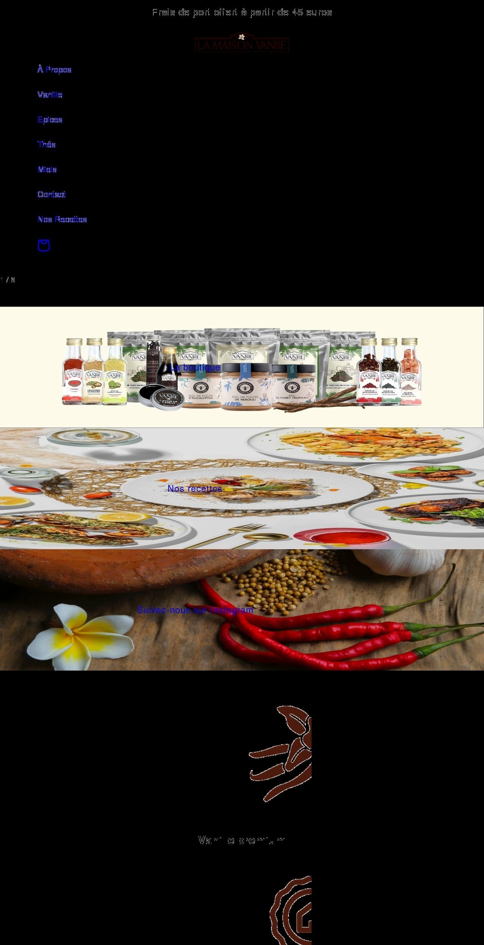 lamaisonvanille.com shopify website screenshot
