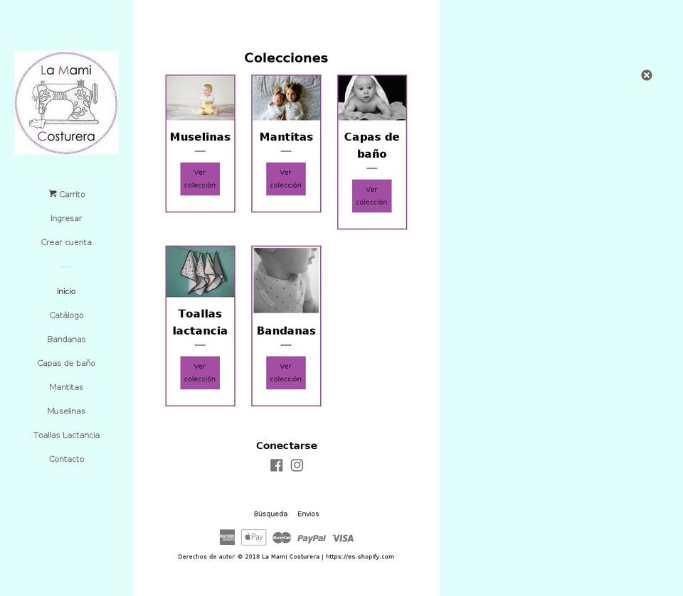 lamamicosturera.com — Shopify storefront screenshot