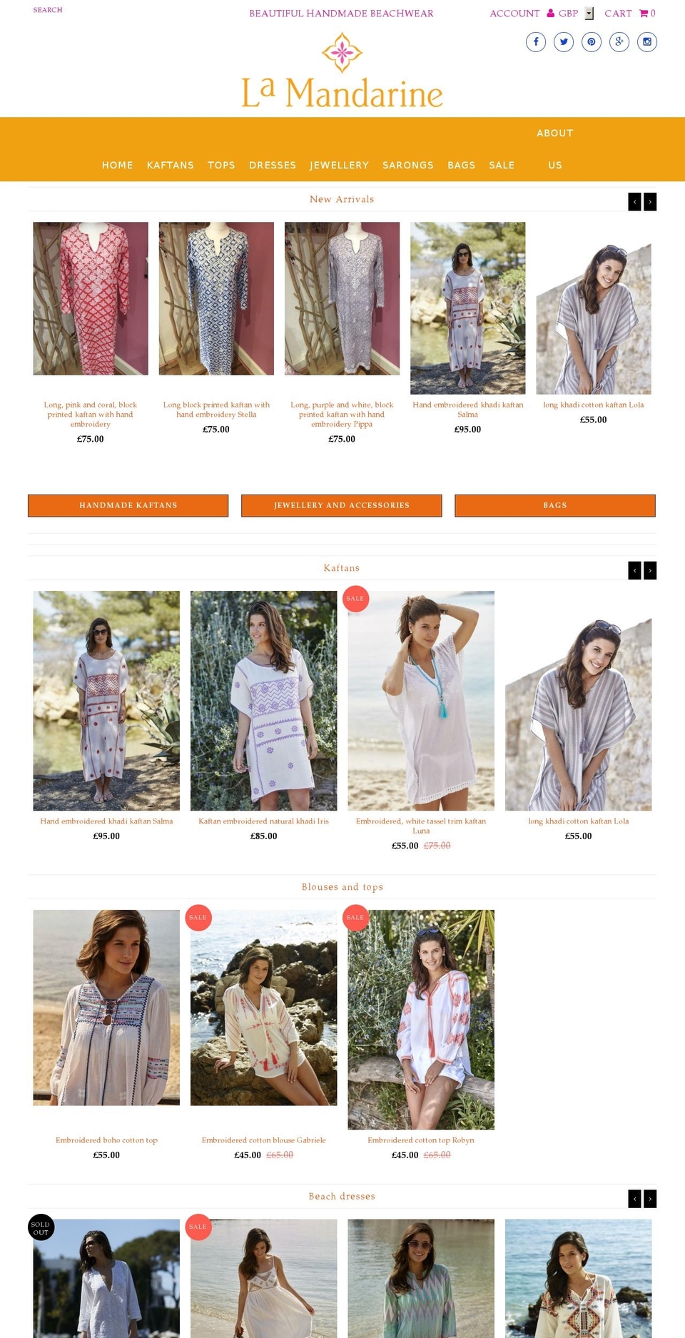 lamandarine.co.uk shopify website screenshot