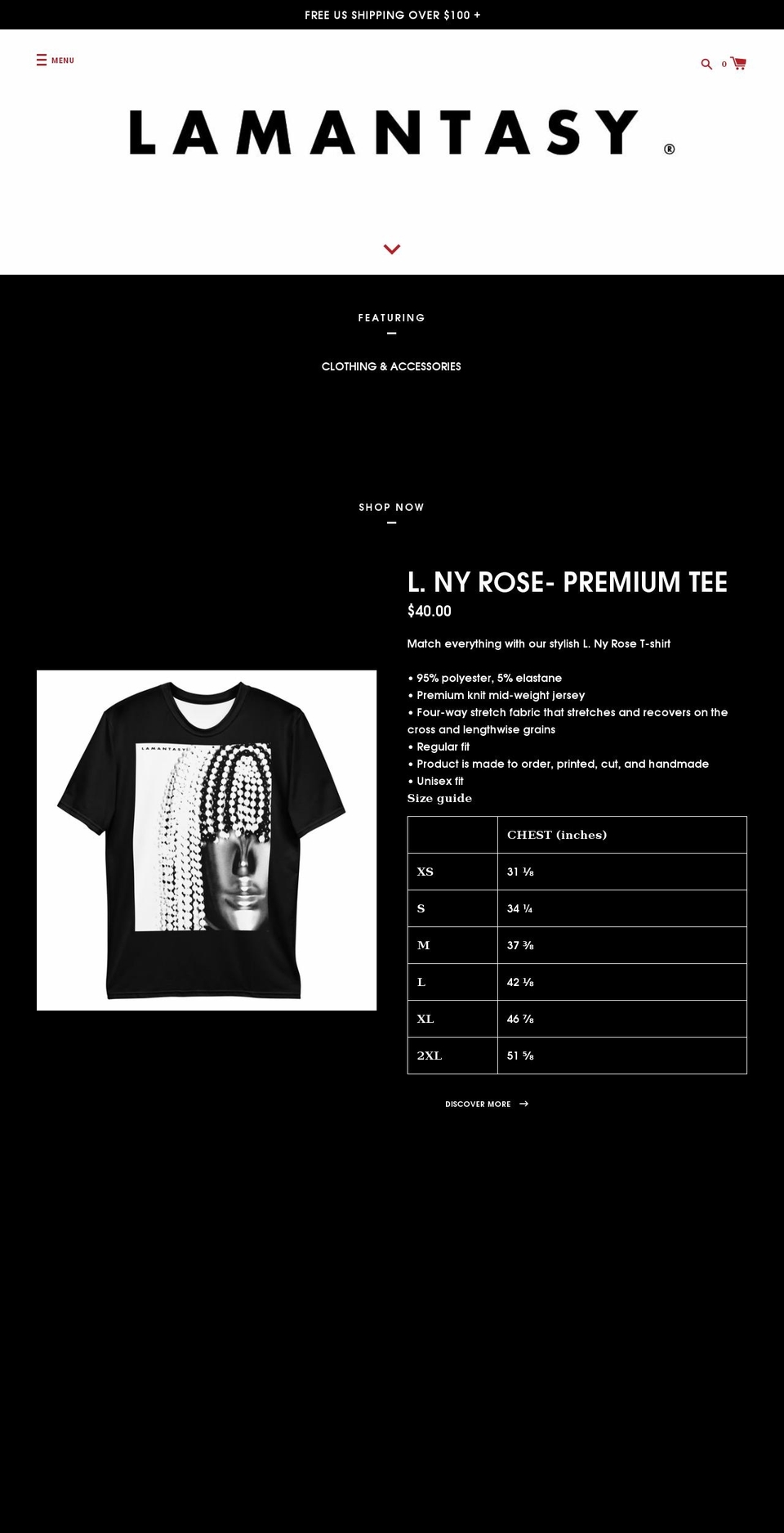 lamantasy.com shopify website screenshot