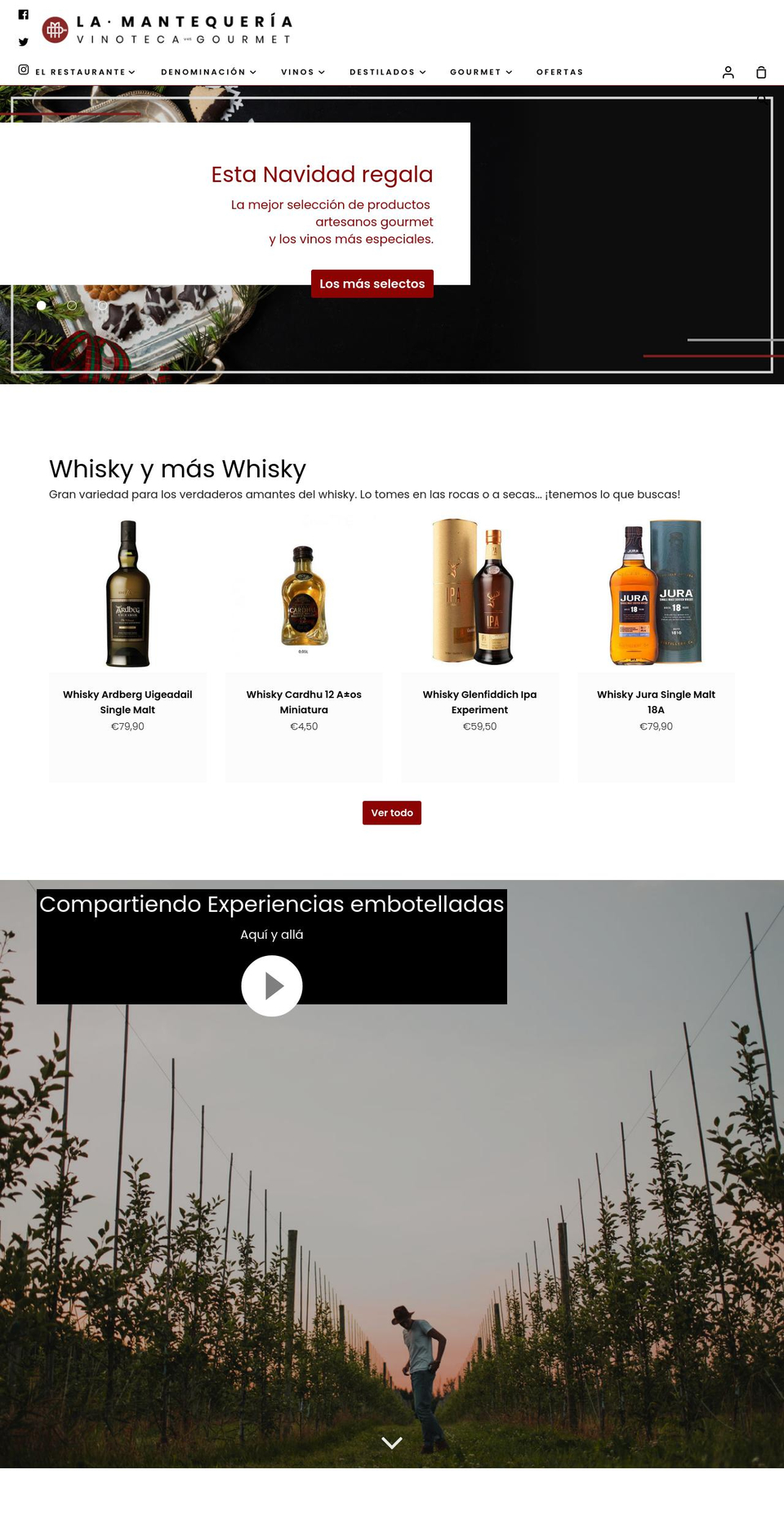 lamantequeria.com shopify website screenshot