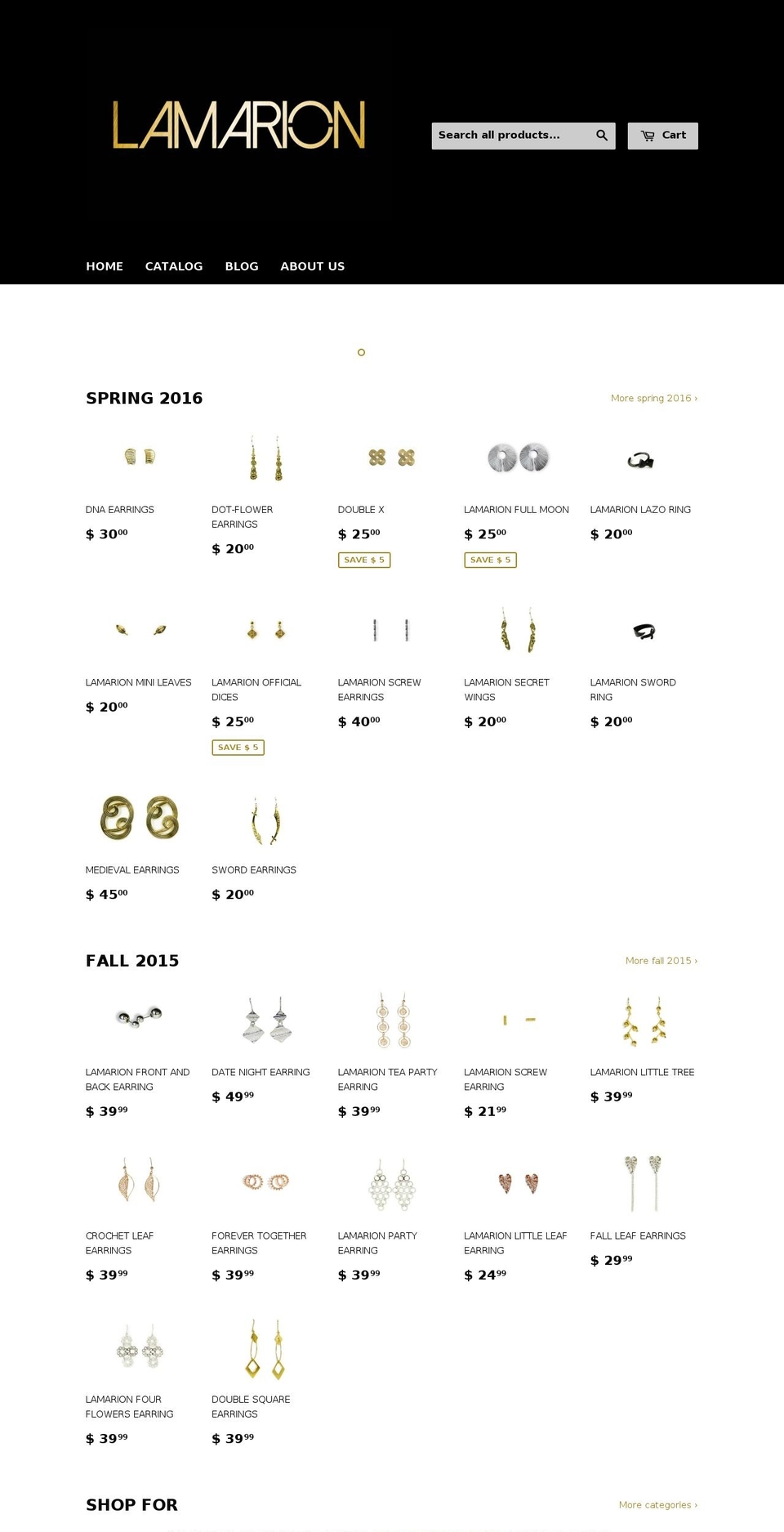 lamarionjewelry.com shopify website screenshot