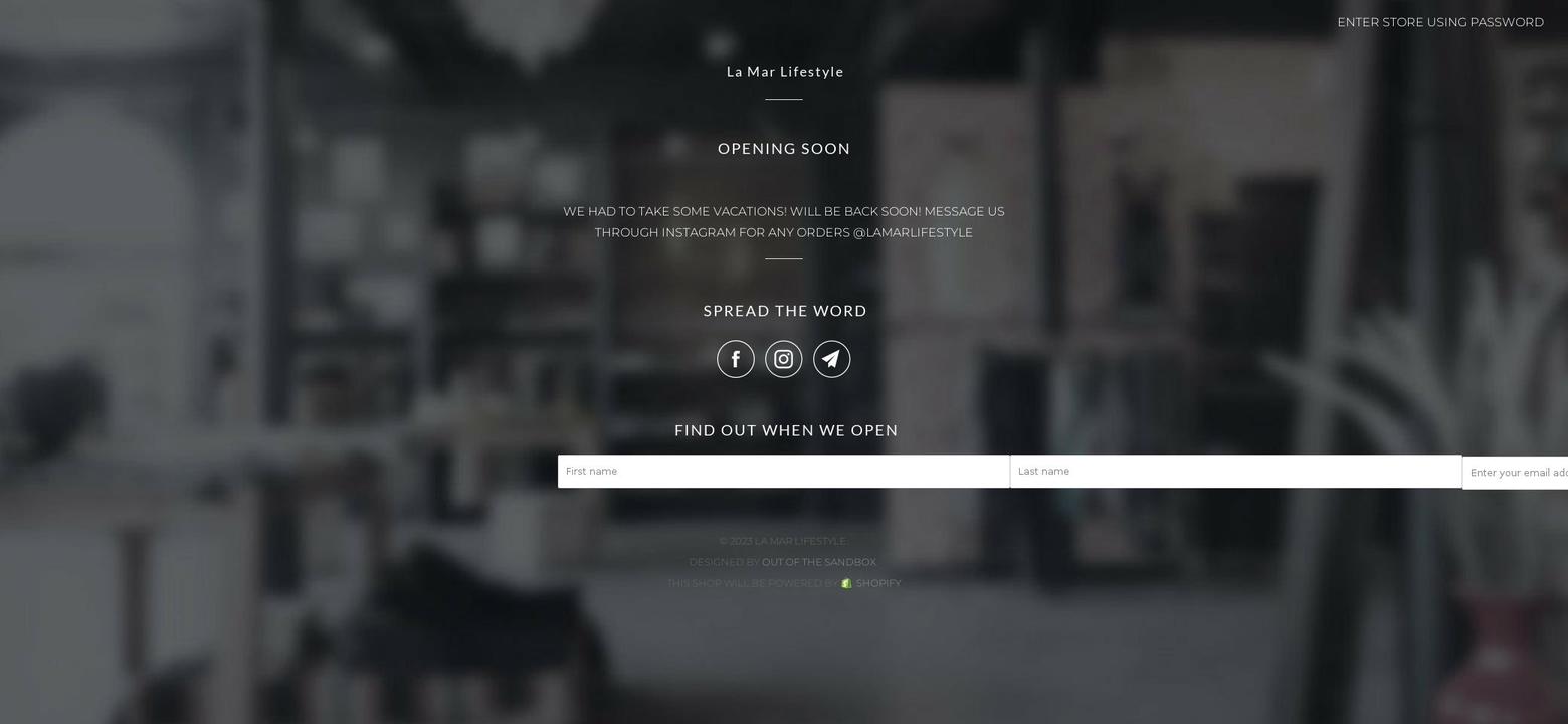 lamarlifestyle.com — Shopify storefront screenshot