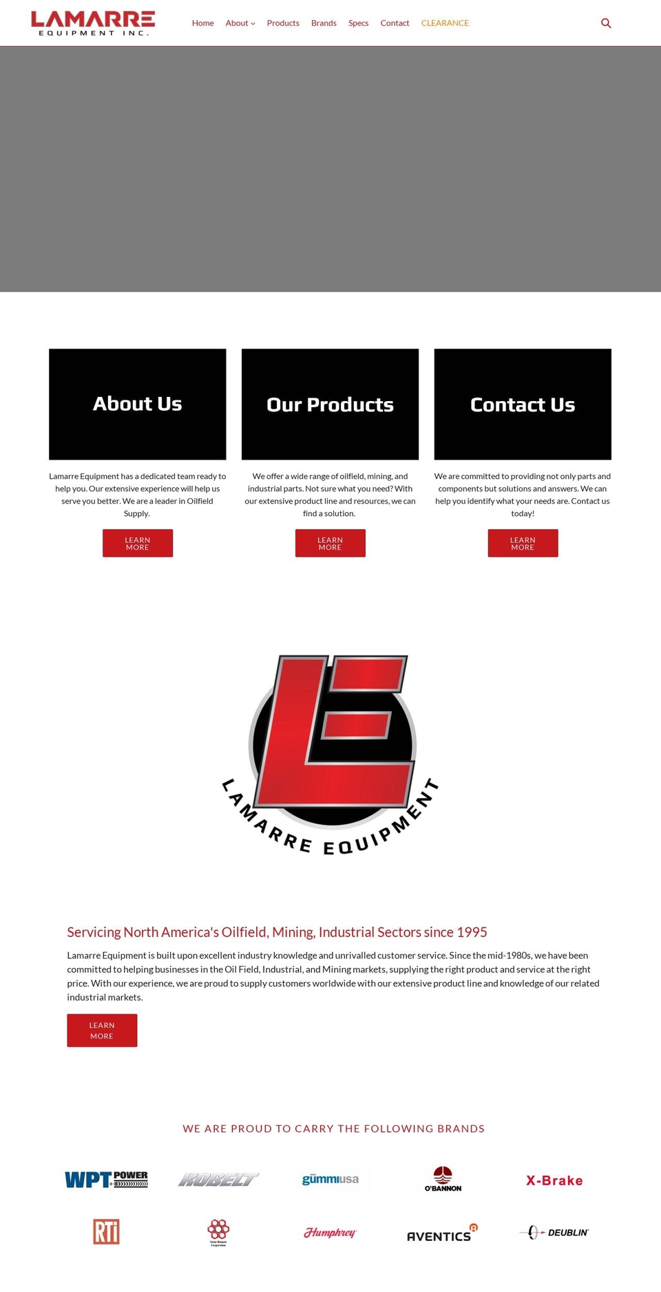 lamarreequipment.com shopify website screenshot