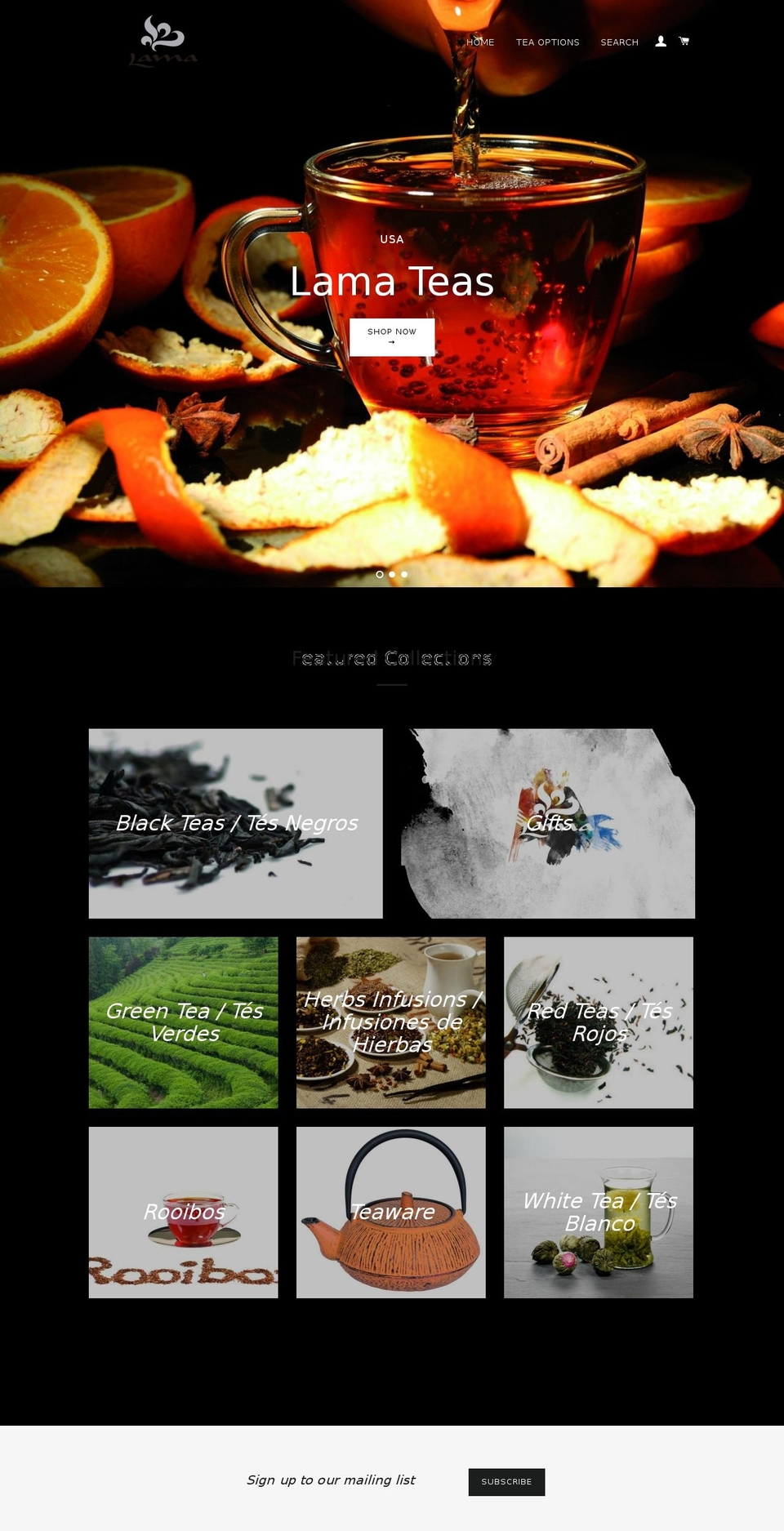 lamateas.com — Shopify storefront screenshot