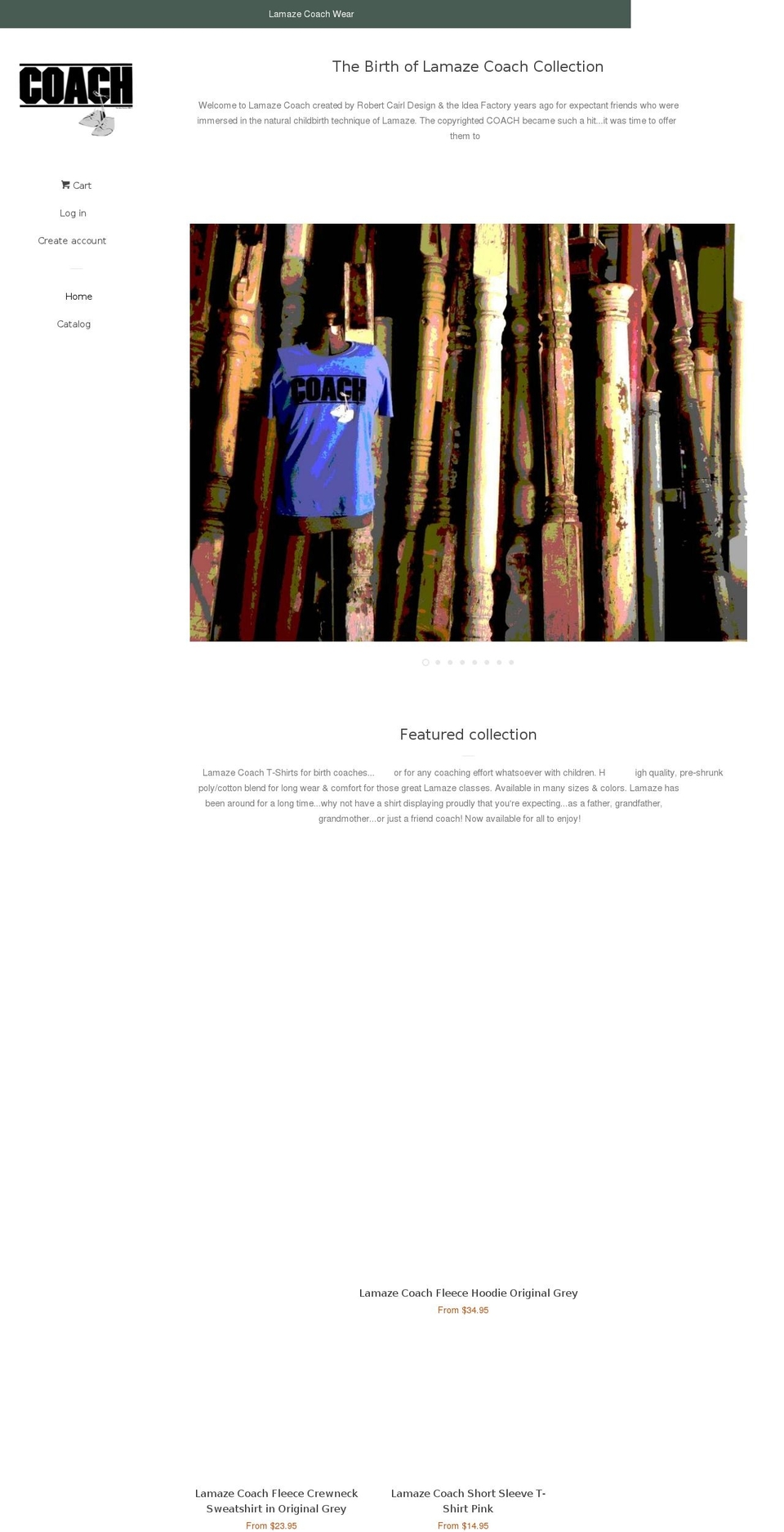 lamazecoach.com — Shopify storefront screenshot