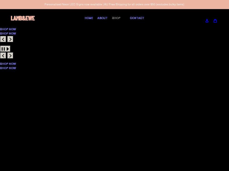 lambandewe.com shopify website screenshot
