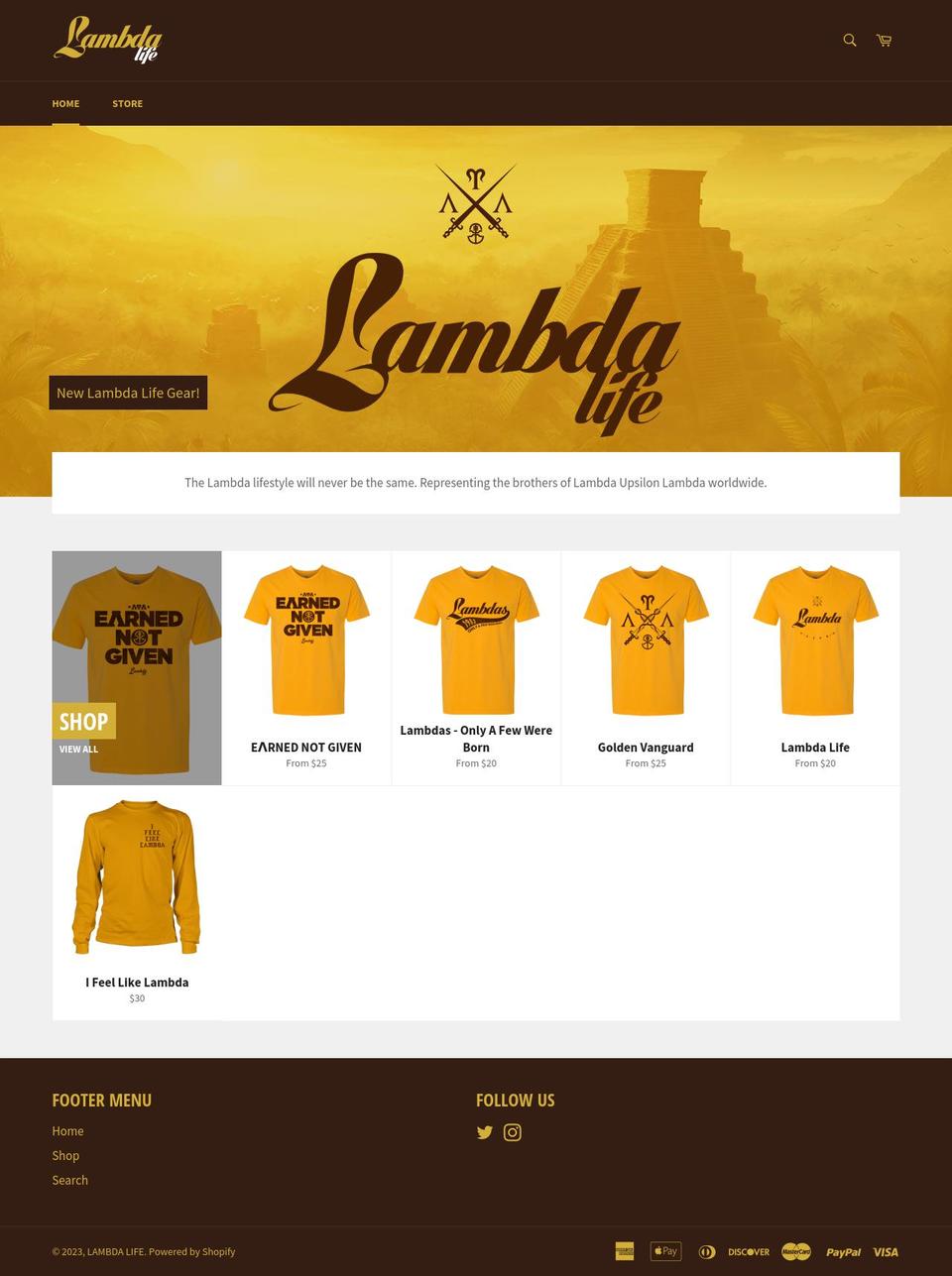 lambdalife.org shopify website screenshot