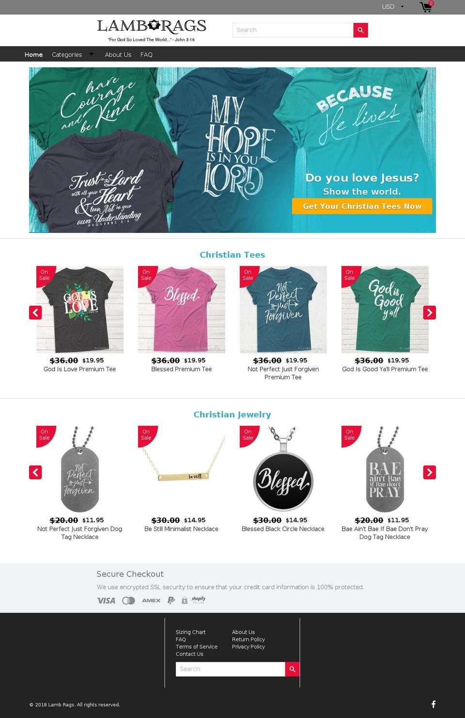 lambrags.com — Shopify storefront screenshot