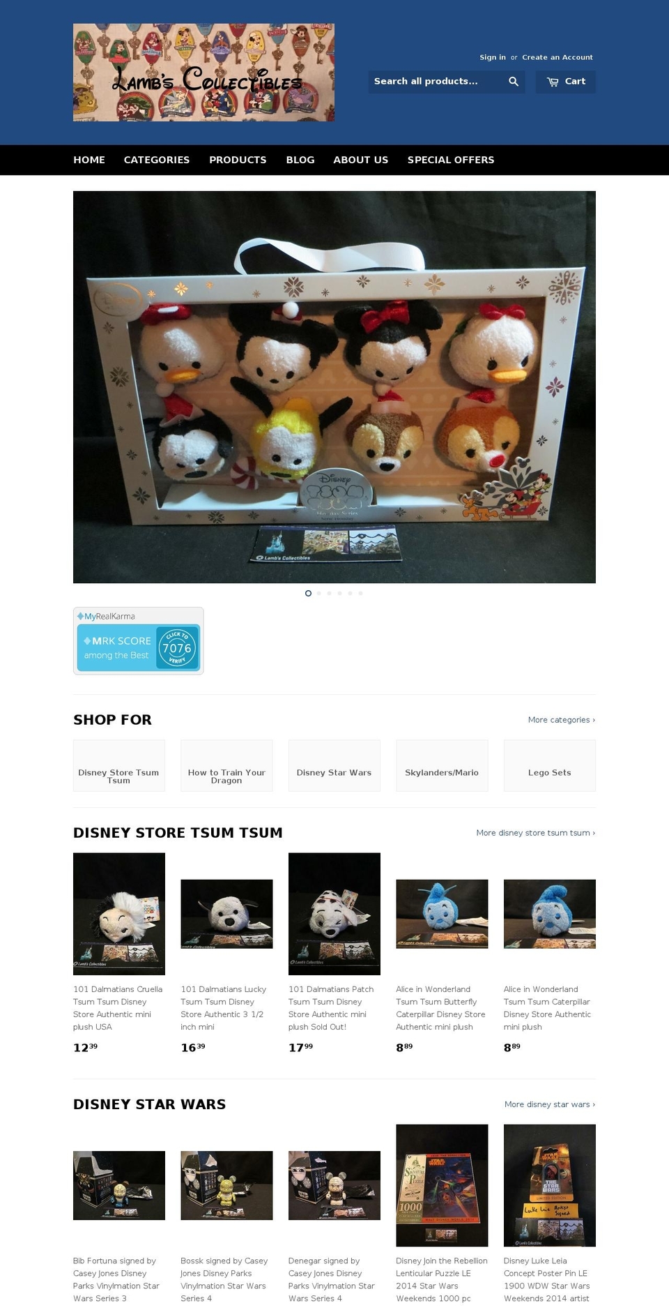 lambscollectibles.com shopify website screenshot