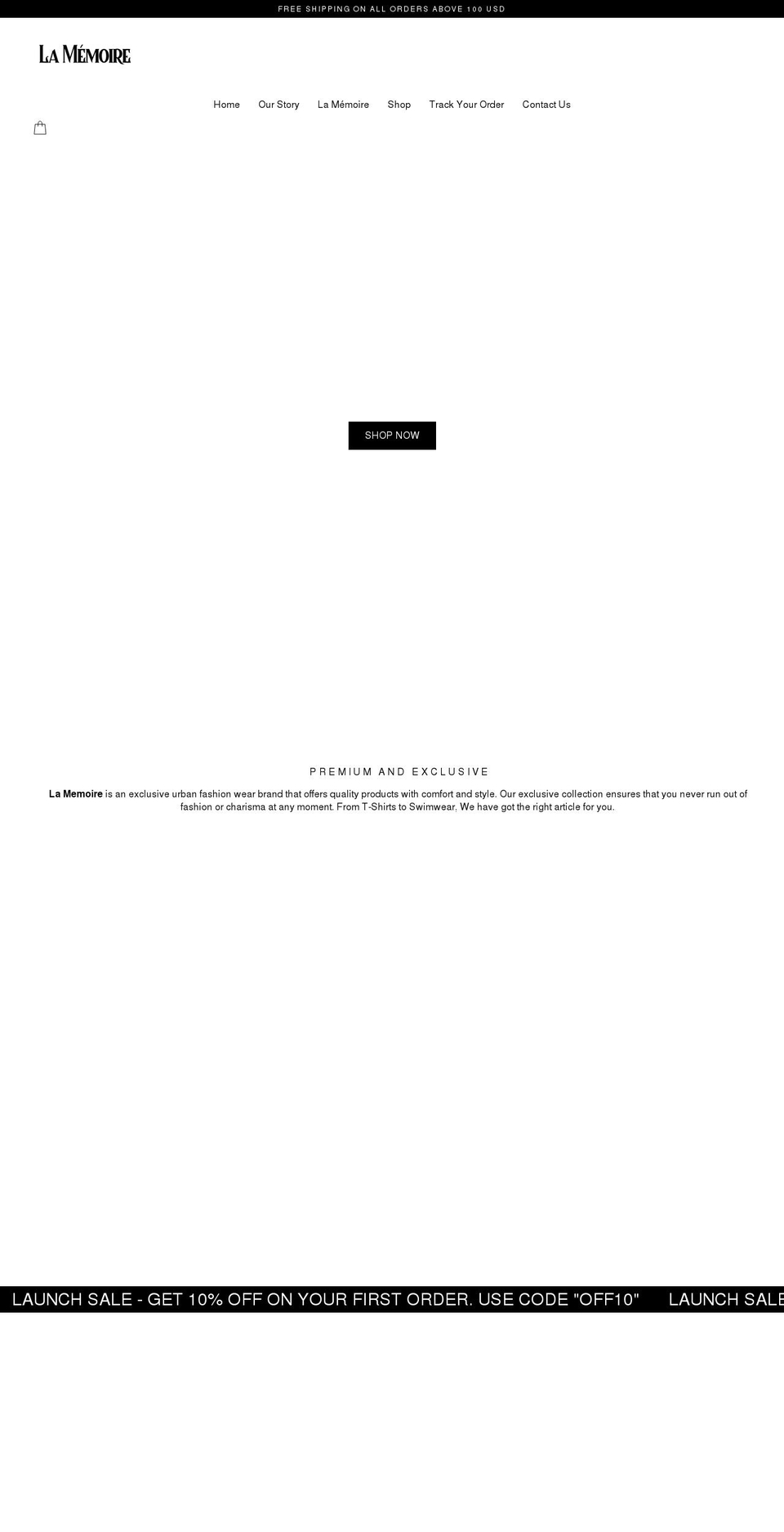 lamemoireofficial.com shopify website screenshot