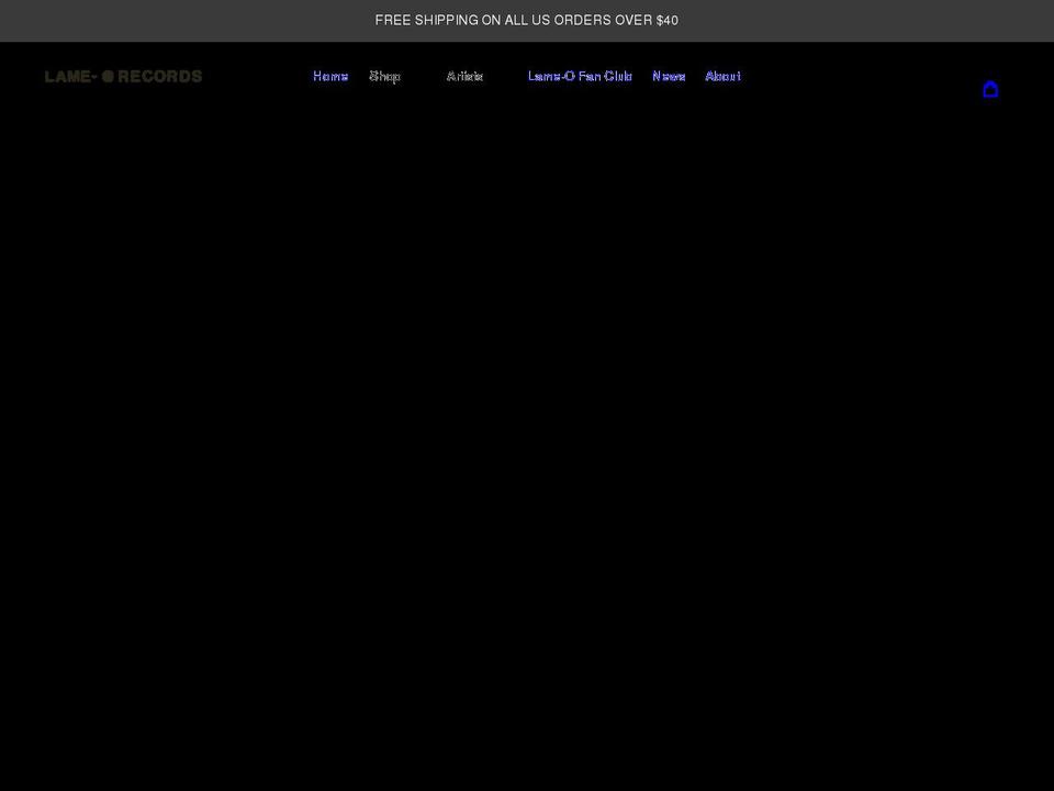 lameorecords.com shopify website screenshot