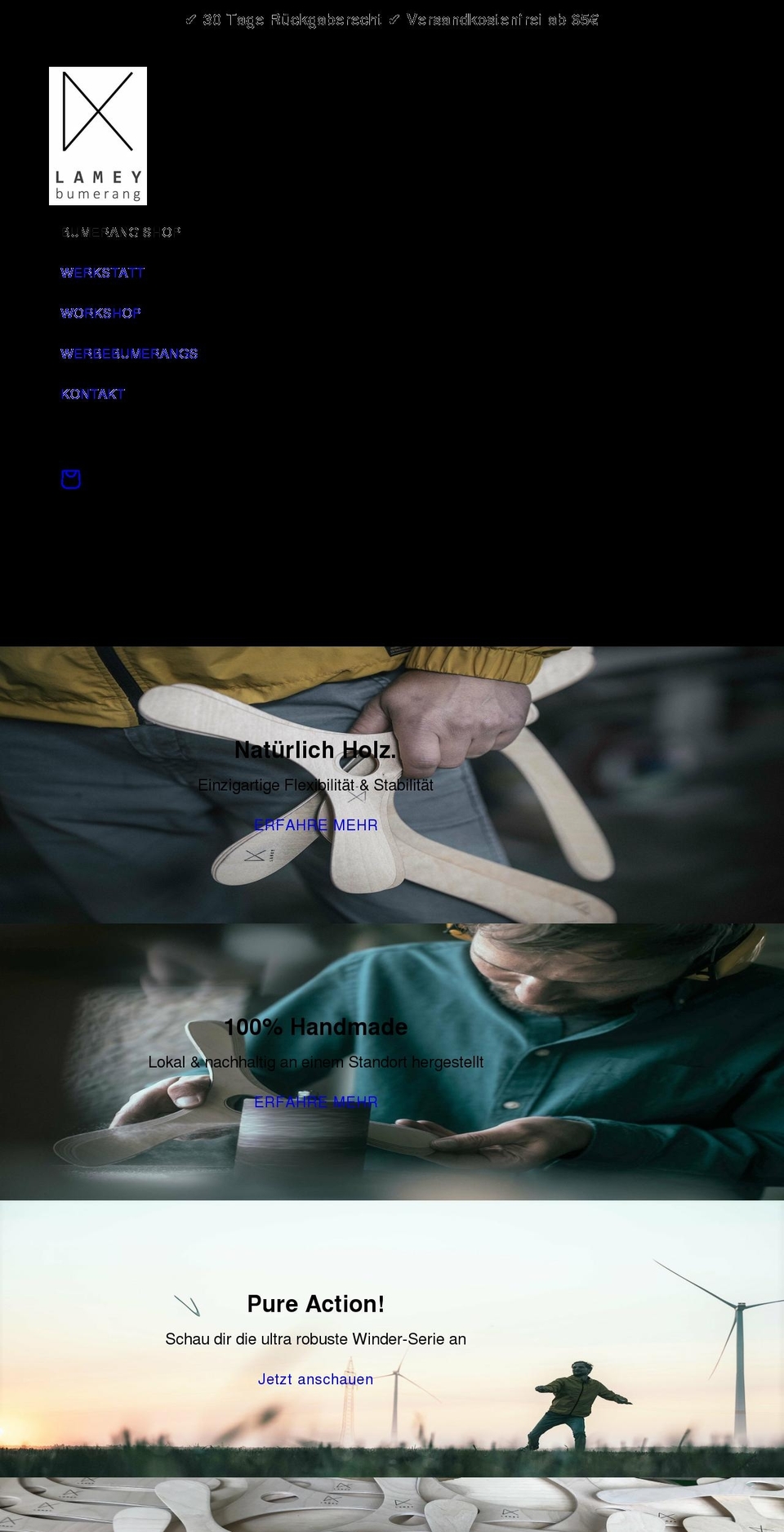 lameybumerang.com shopify website screenshot