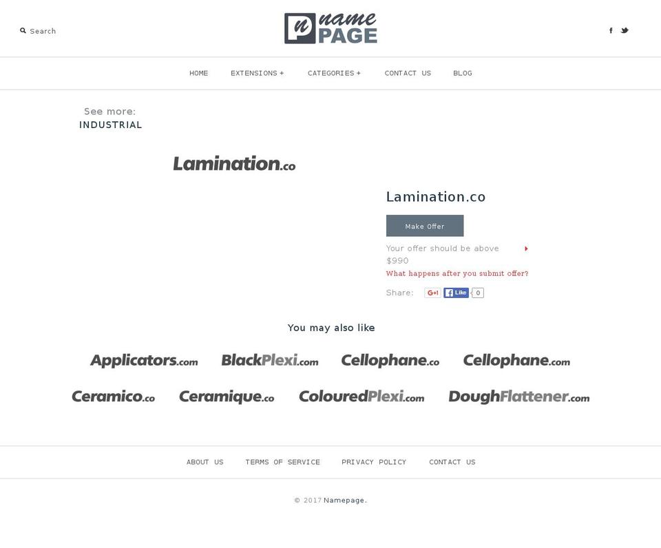 lamination.co shopify website screenshot