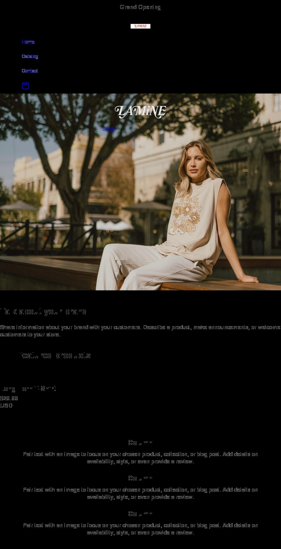 lamineonline.com shopify website screenshot