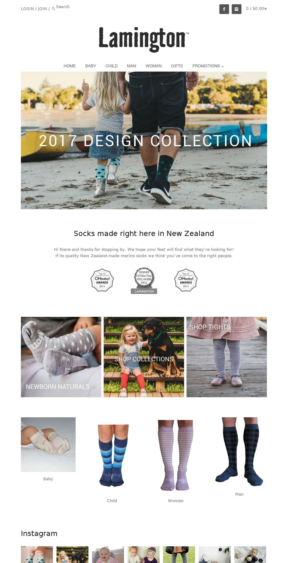 lamington.co.nz shopify website screenshot