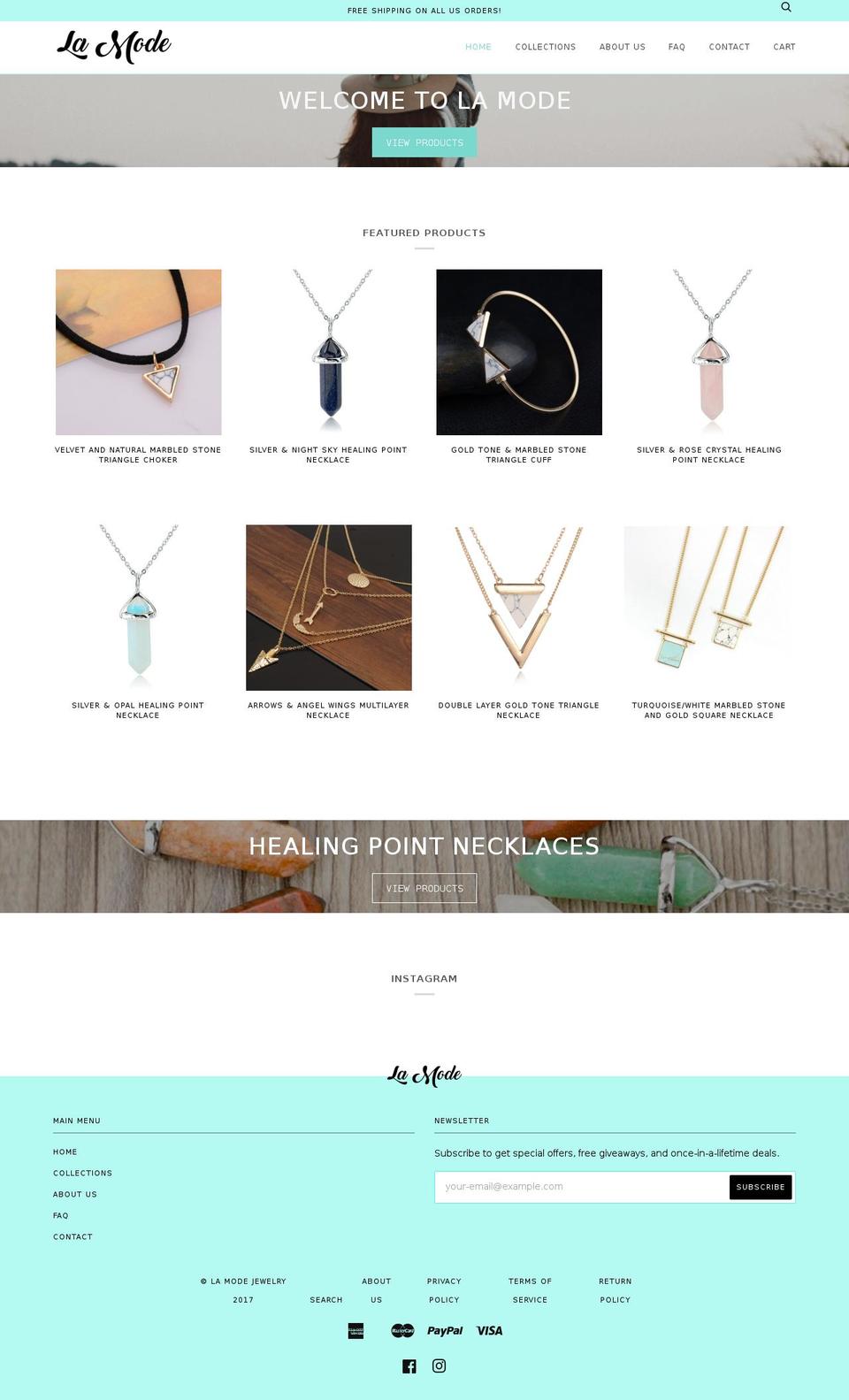 lamodejewelry.com shopify website screenshot