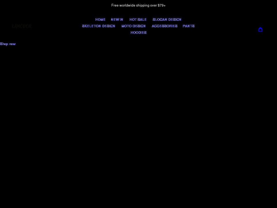 Sample Shopify theme site example lamodor.com