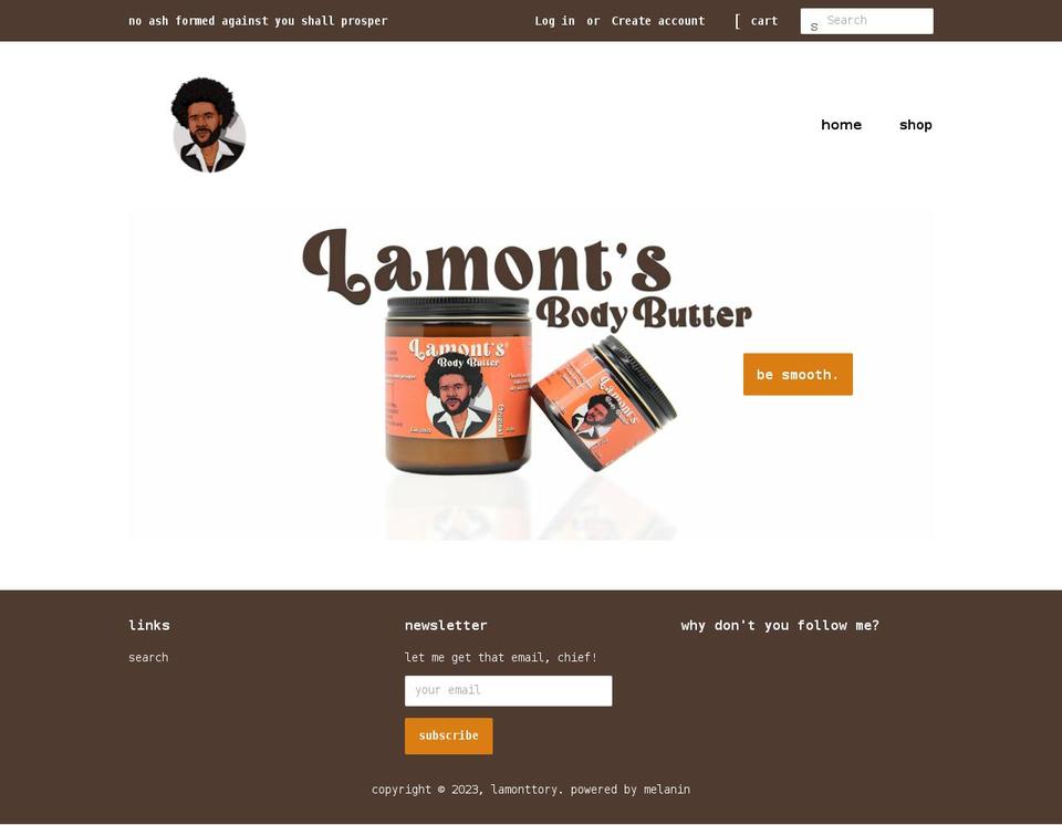lamonttory.com shopify website screenshot