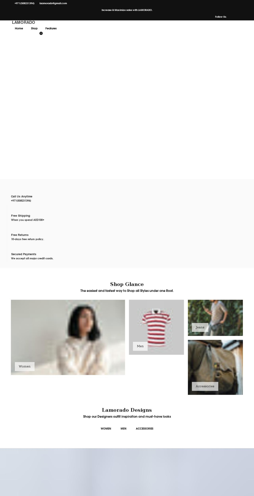 lamorado.com shopify website screenshot