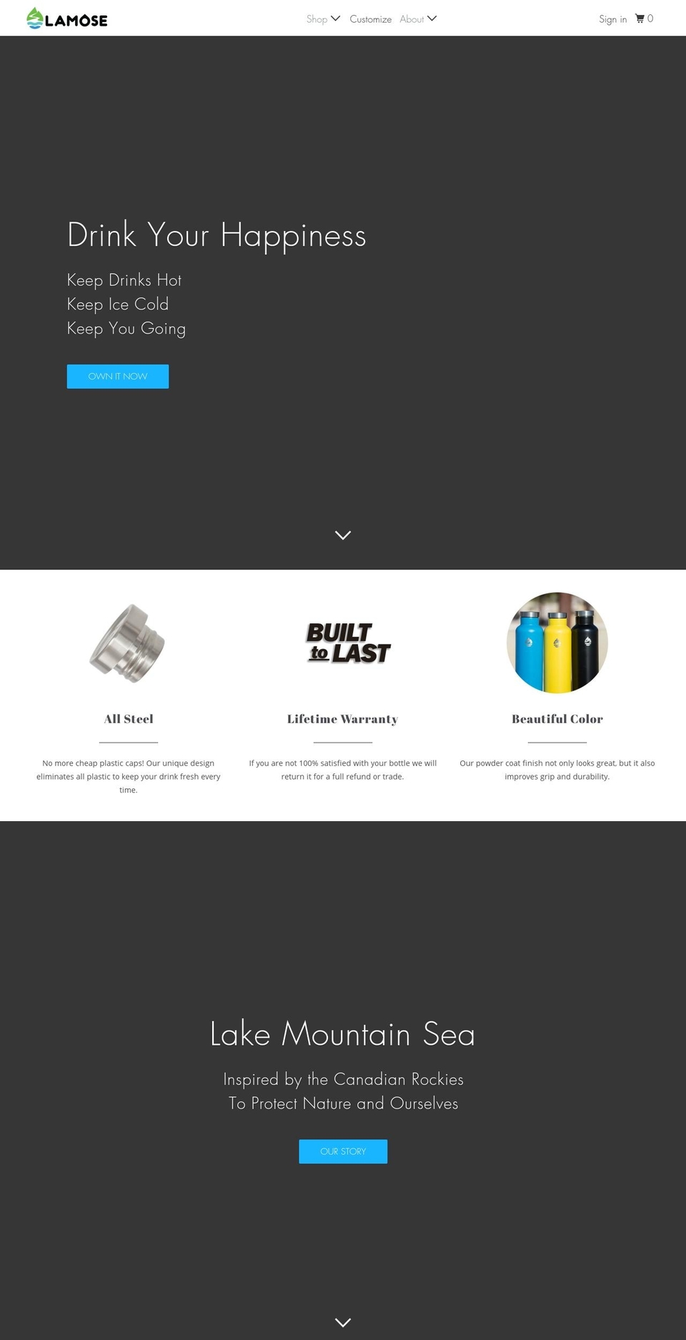 lamose.ca shopify website screenshot