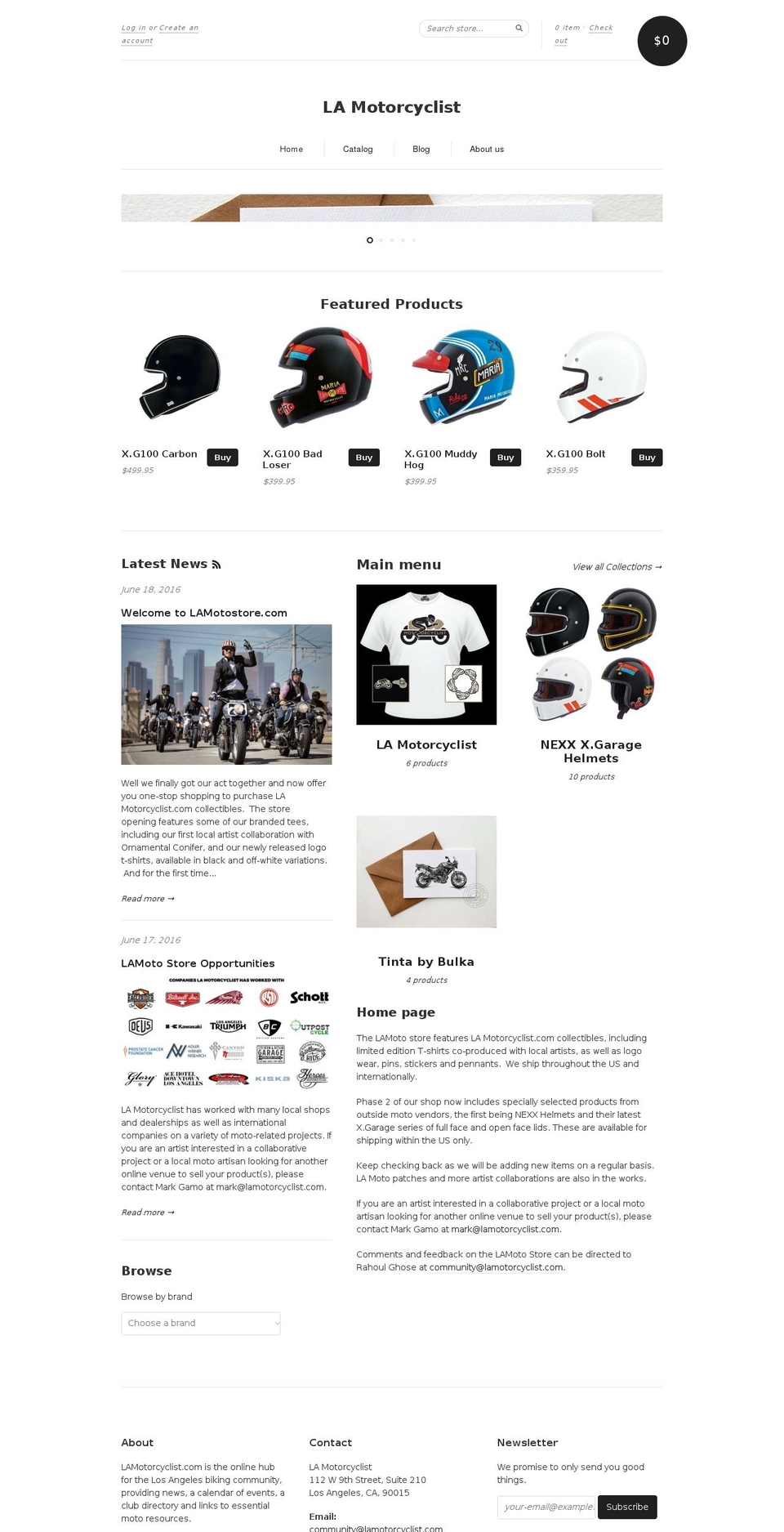 lamotostore.com shopify website screenshot