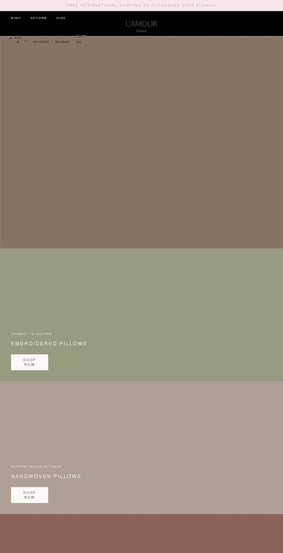 lamourartisans.com shopify website screenshot