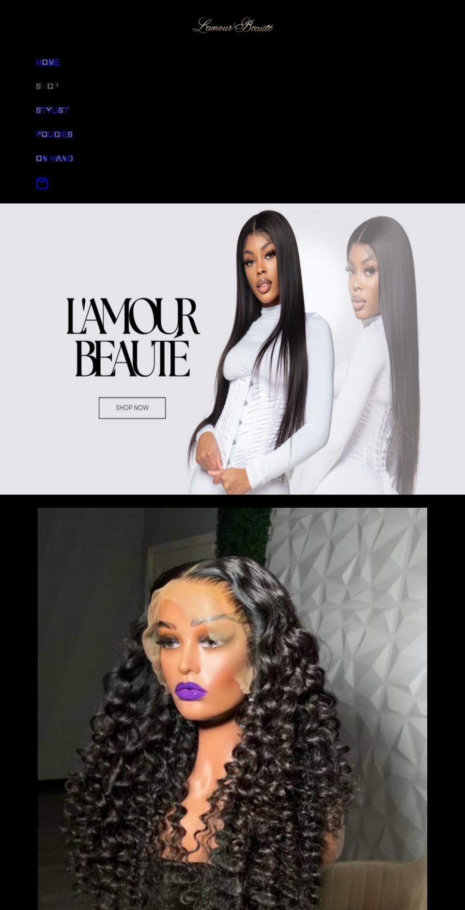 lamourbeaute.com shopify website screenshot