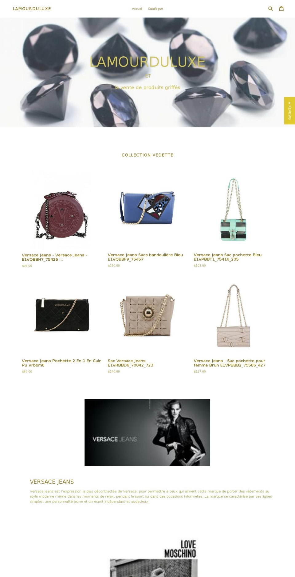 lamourduluxe.com shopify website screenshot