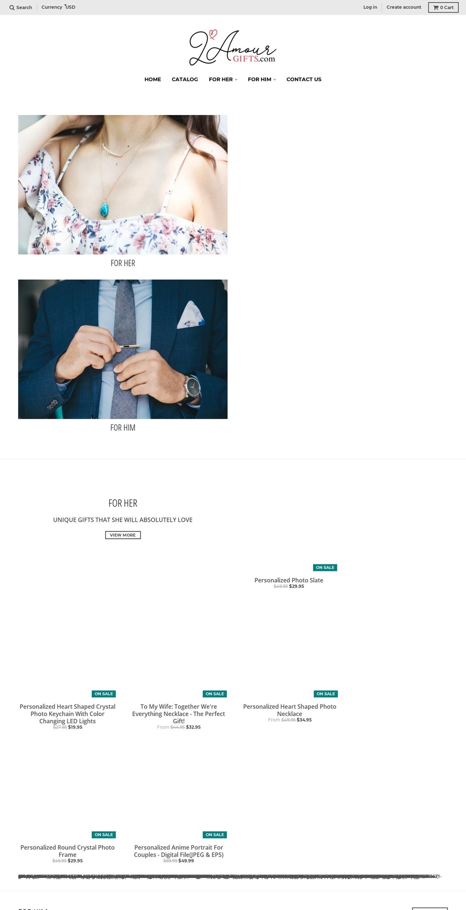 lamourgifts.com — Shopify storefront screenshot