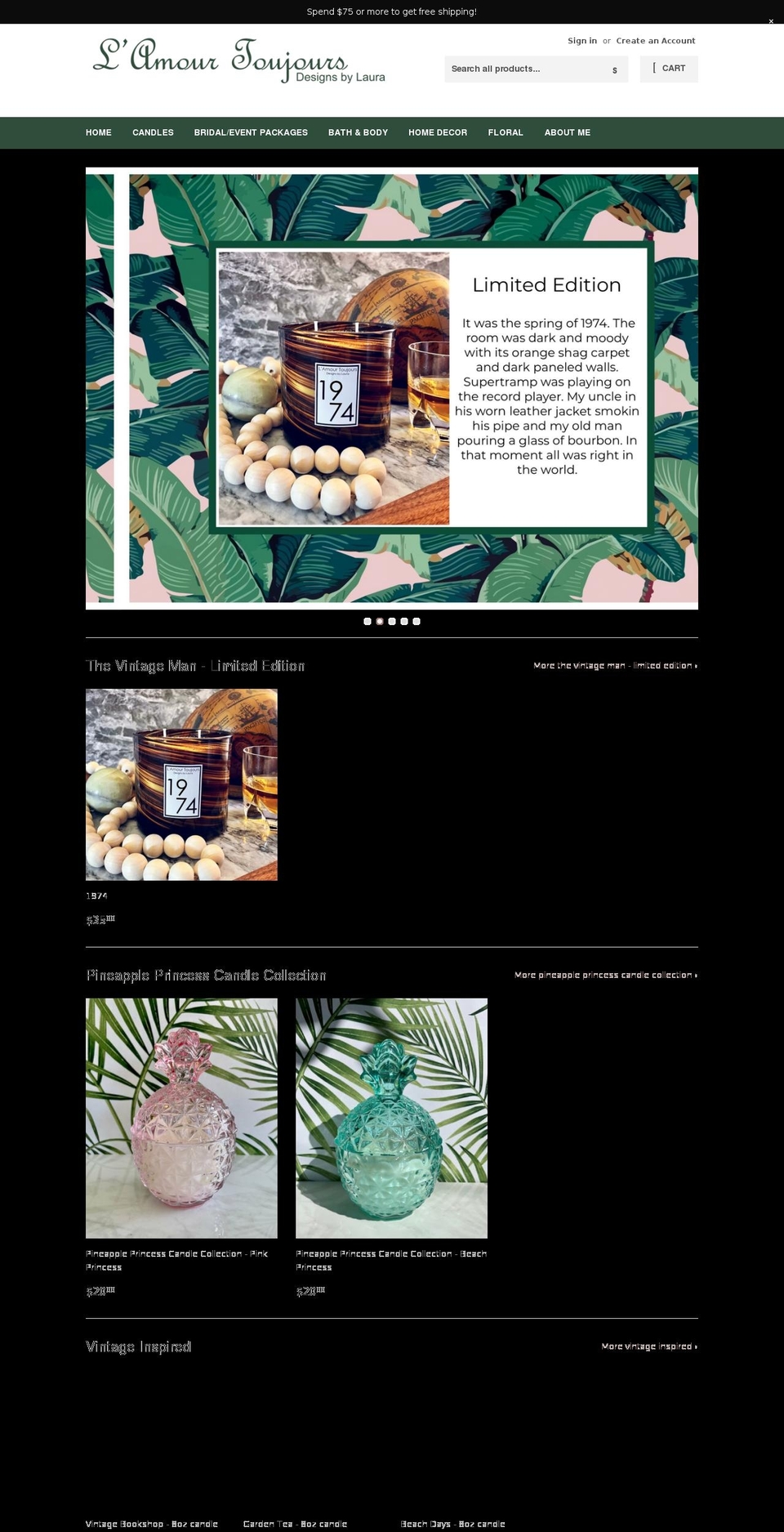 lamourtoujoursdbl.com shopify website screenshot
