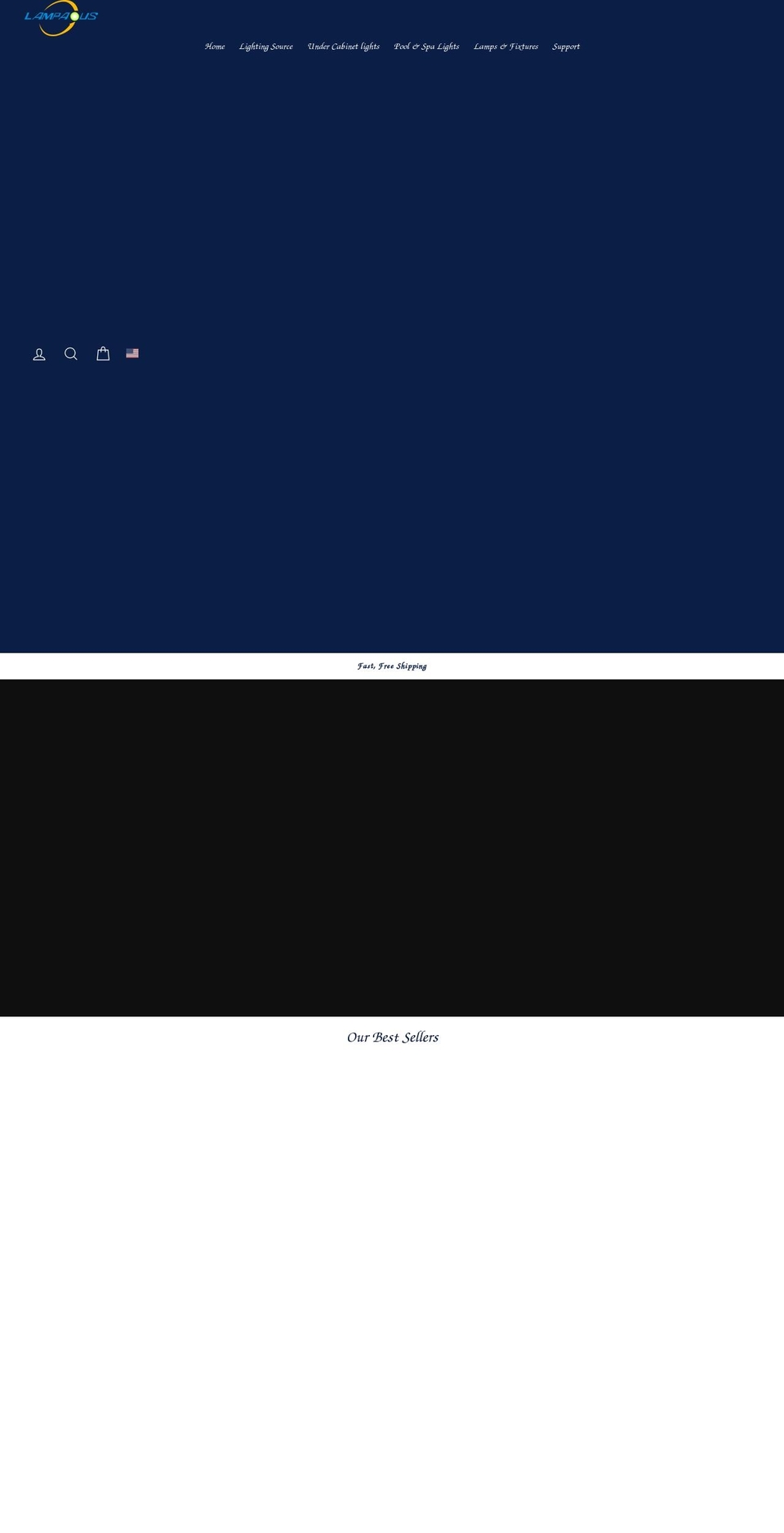 lampaous.com shopify website screenshot
