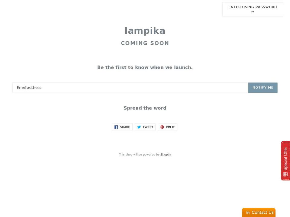 lampika.com — Shopify storefront screenshot