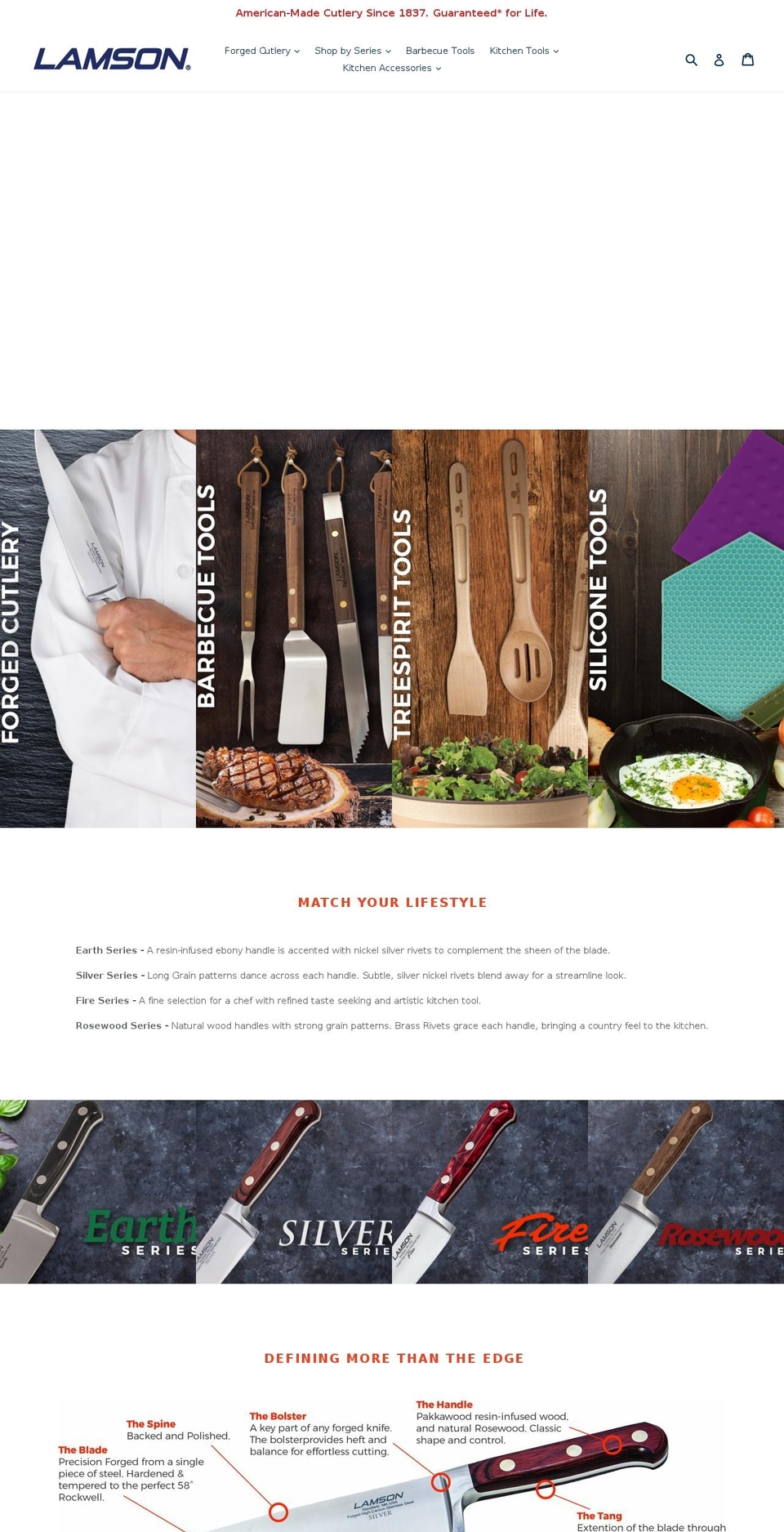 lamsonsharp.com shopify website screenshot