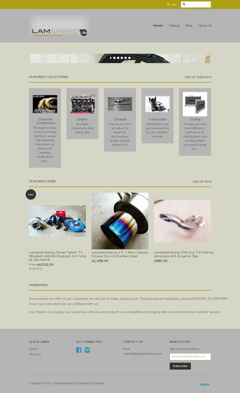 lamspeedracing.com shopify website screenshot