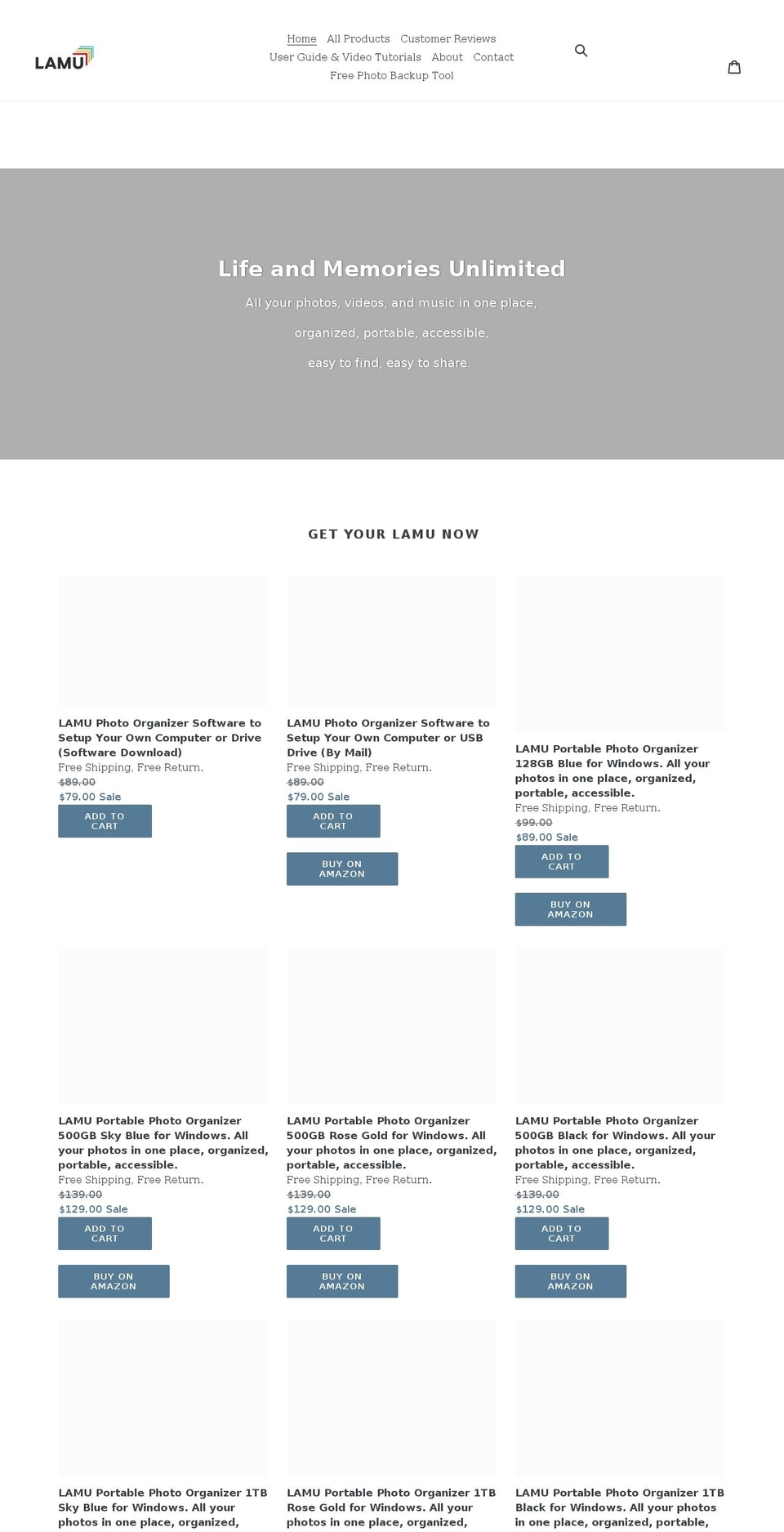 lamu.io shopify website screenshot