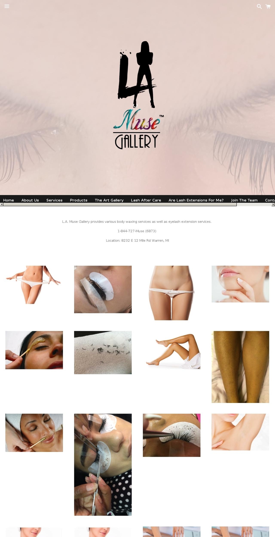 lamusegallery.com shopify website screenshot