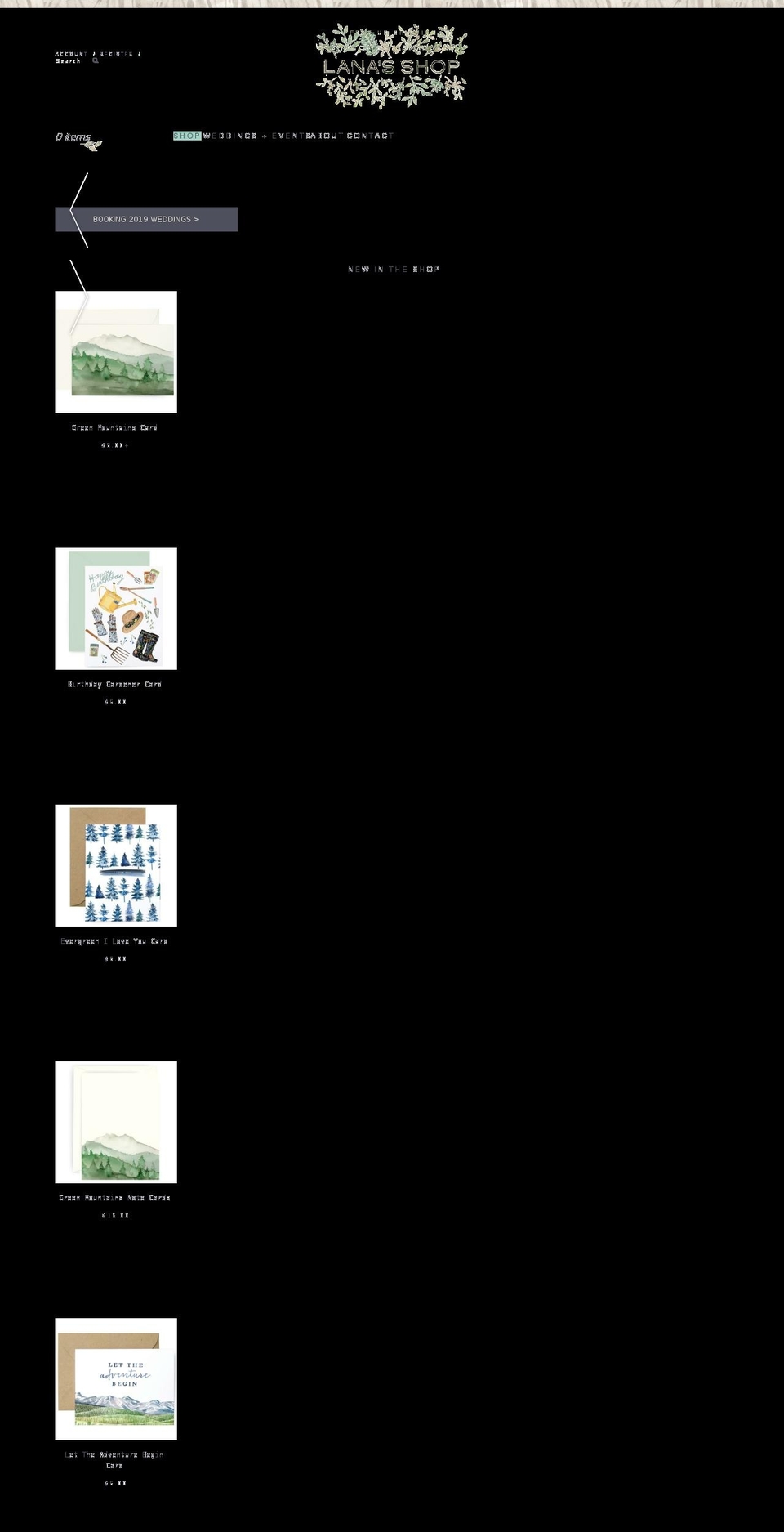 lanafrankel.com — Shopify storefront screenshot