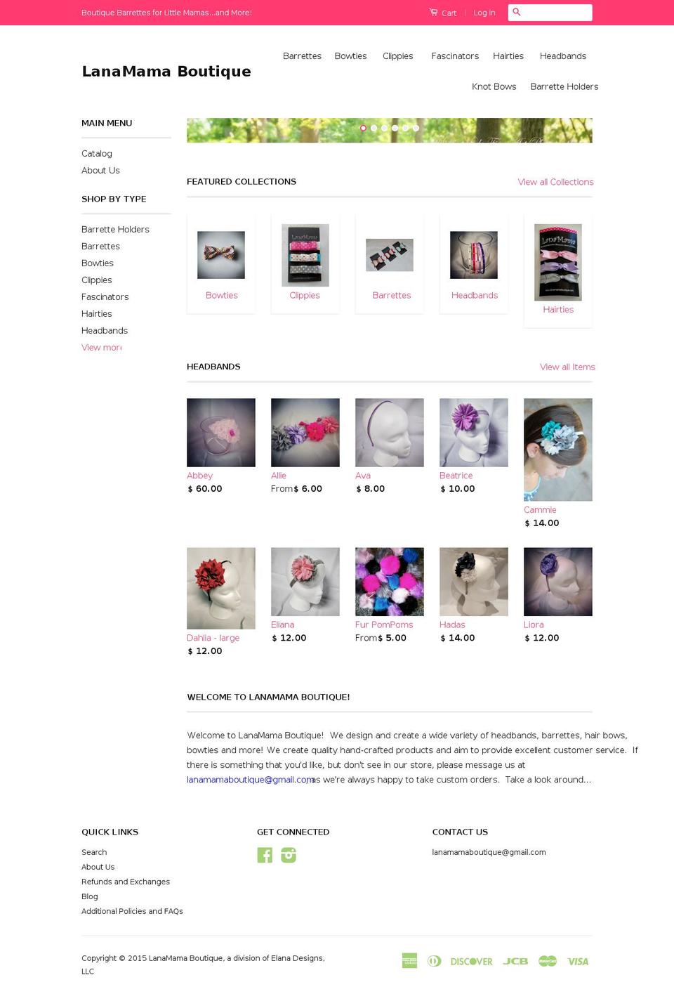 lanamamaboutique.com shopify website screenshot
