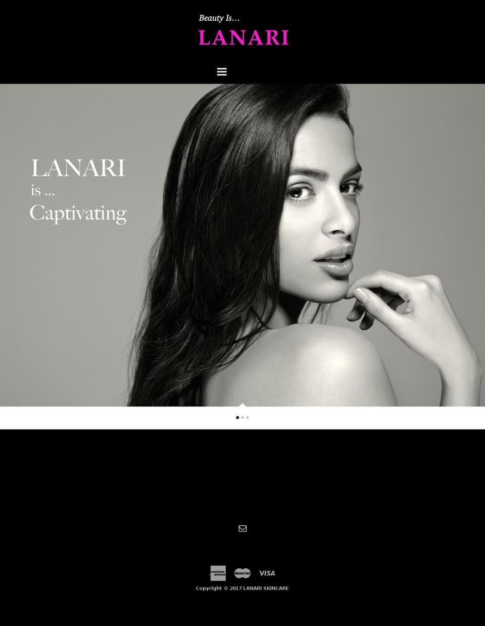 lanariskincare.com shopify website screenshot