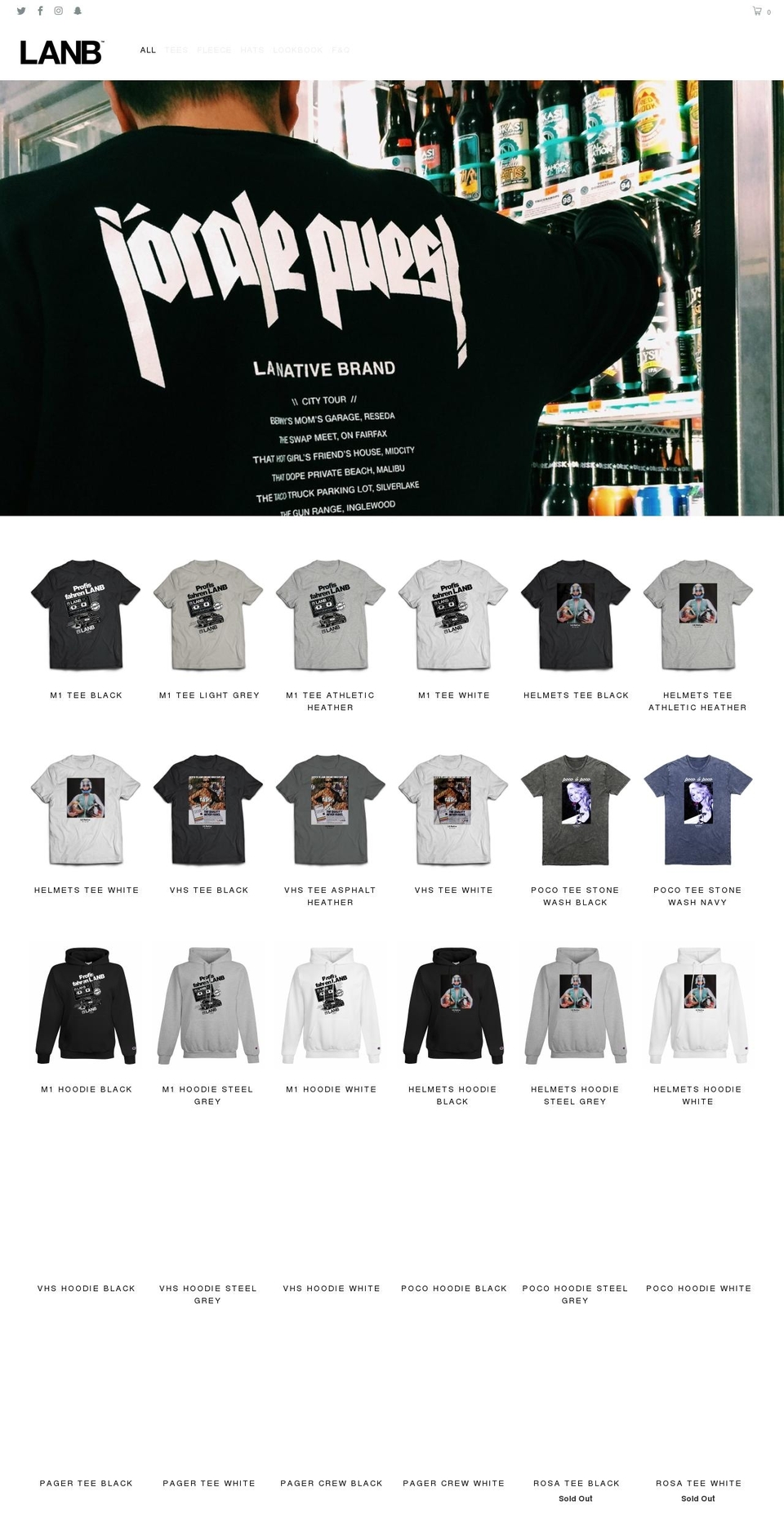 lanativebrand.com — Shopify storefront screenshot