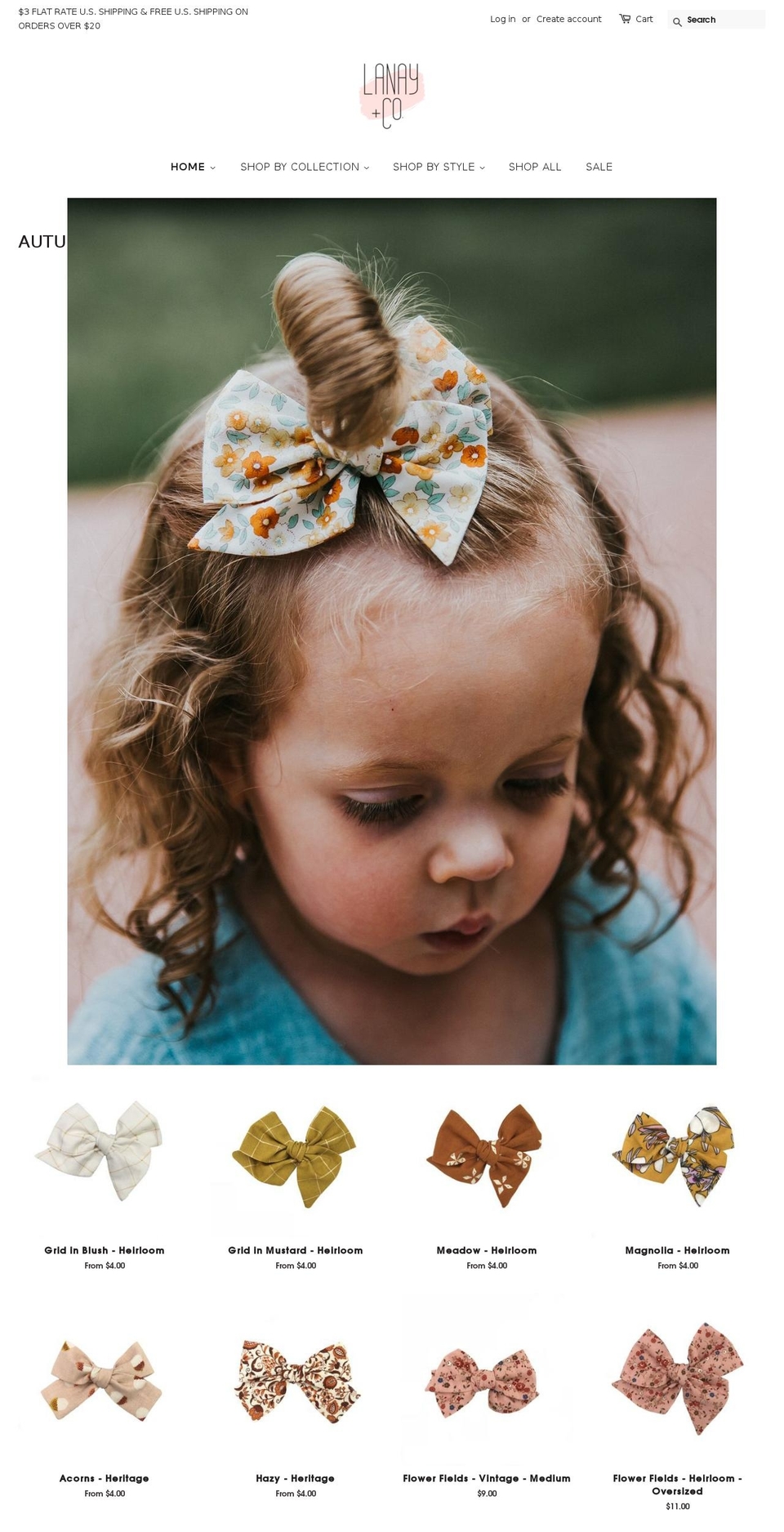 lanayandco.com — Shopify storefront screenshot