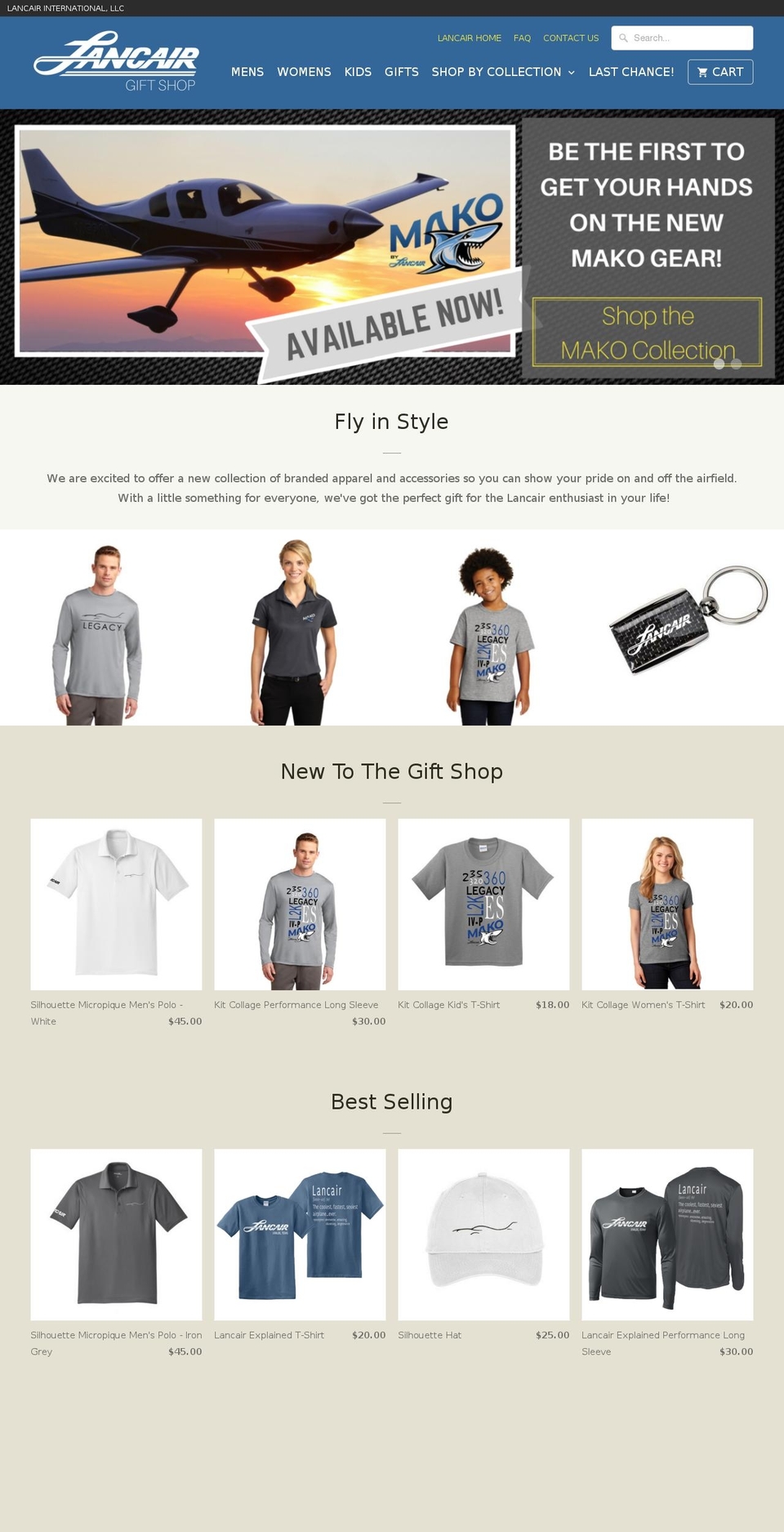 lancairgiftshop.com shopify website screenshot