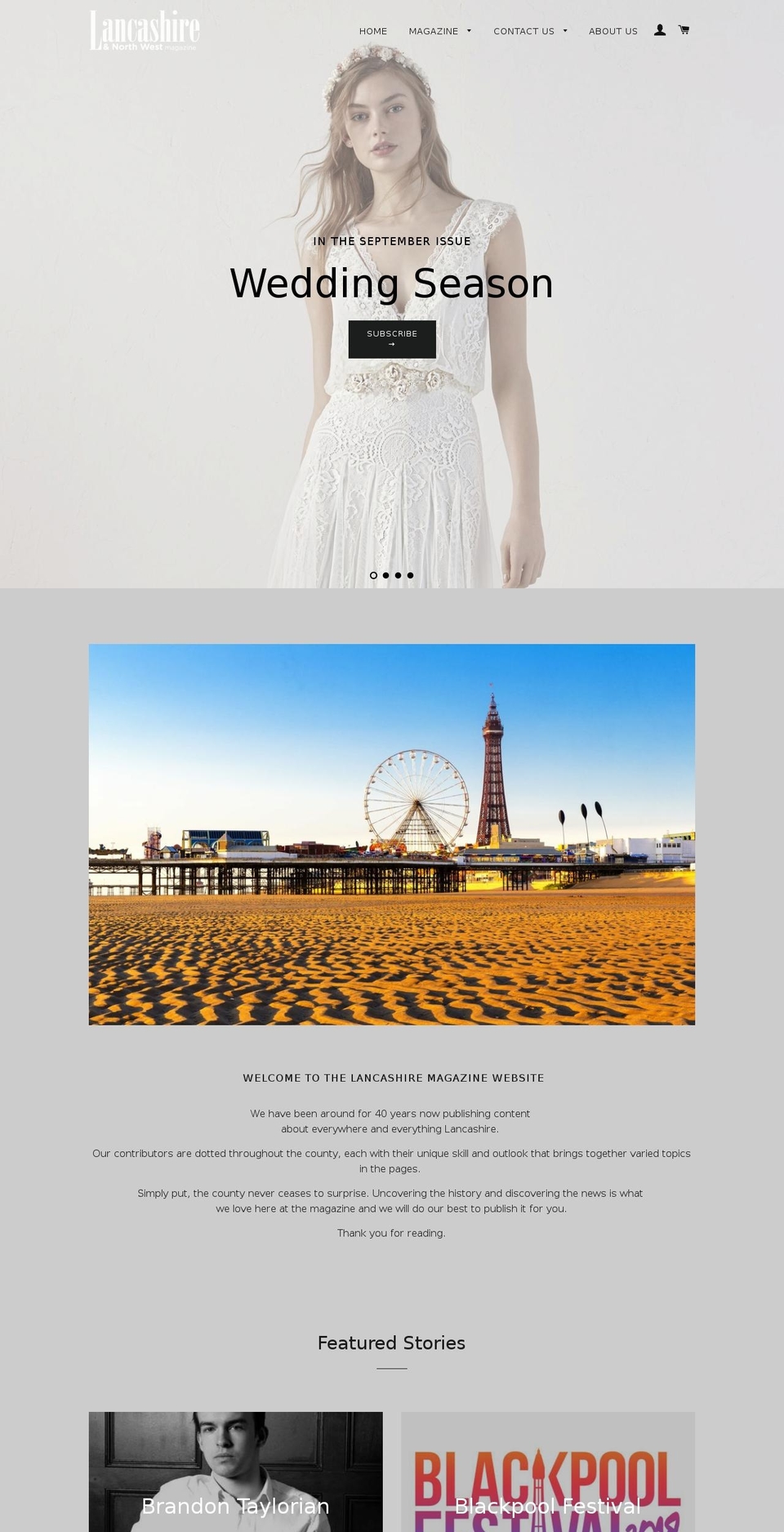 lancashireandnorthwestmagazine.com — Shopify storefront screenshot