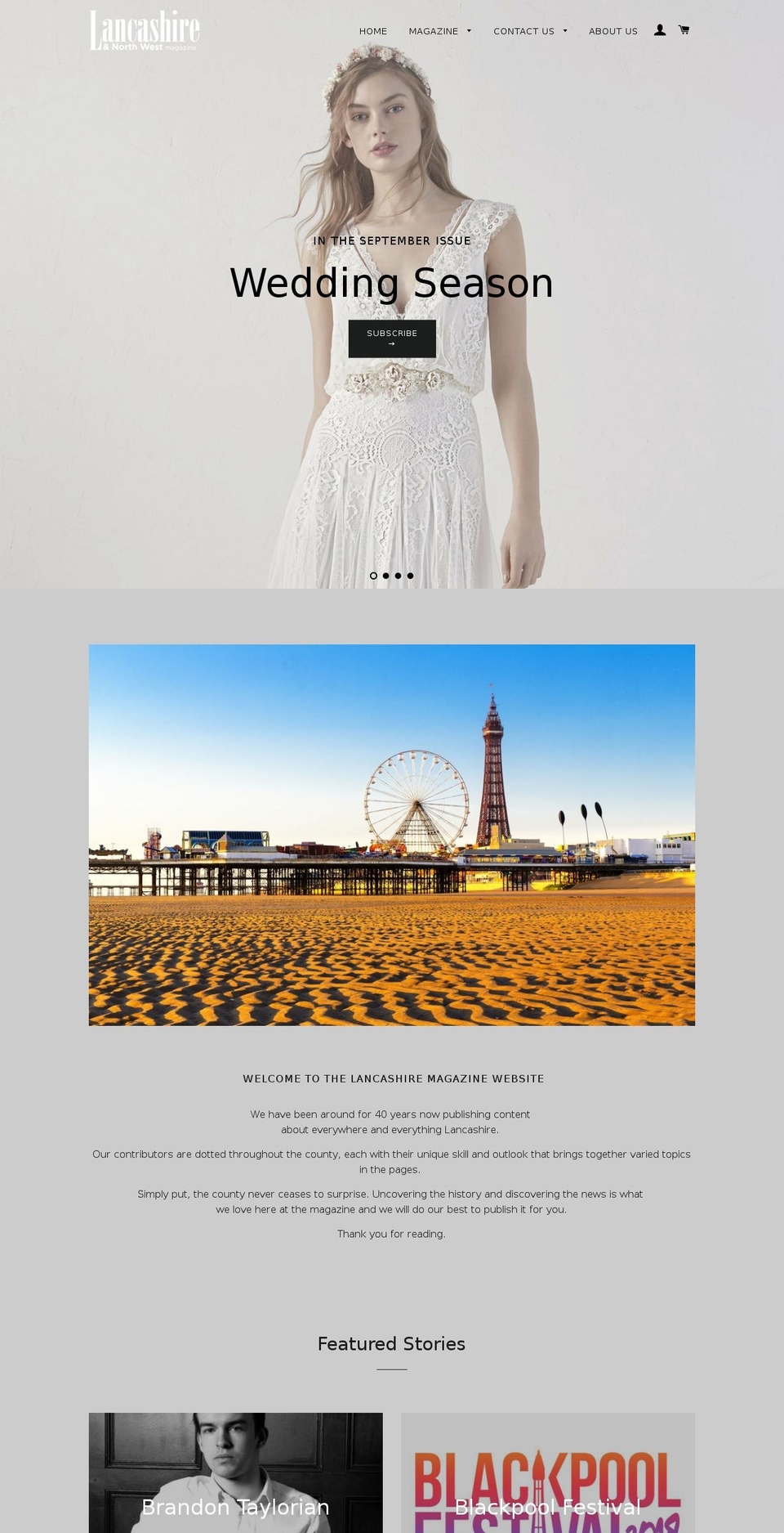 lancashiremagazine.com shopify website screenshot