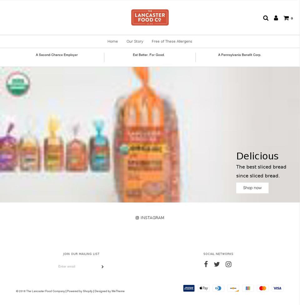 lancasterfoodco.com — Shopify storefront screenshot