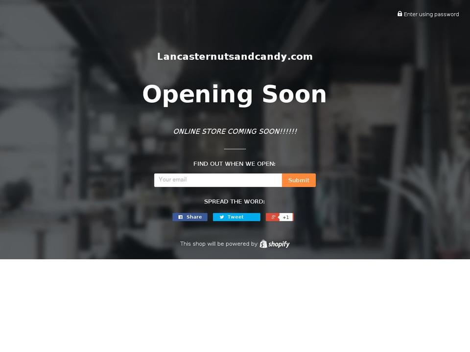 lancasternutsandcandy.com shopify website screenshot